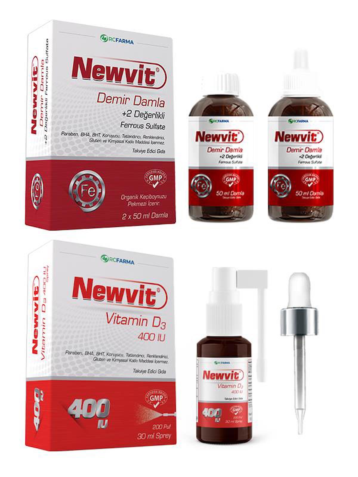 NEWVİT DEMİR DAMLA + NEWVİT D3 400 IU SPREY