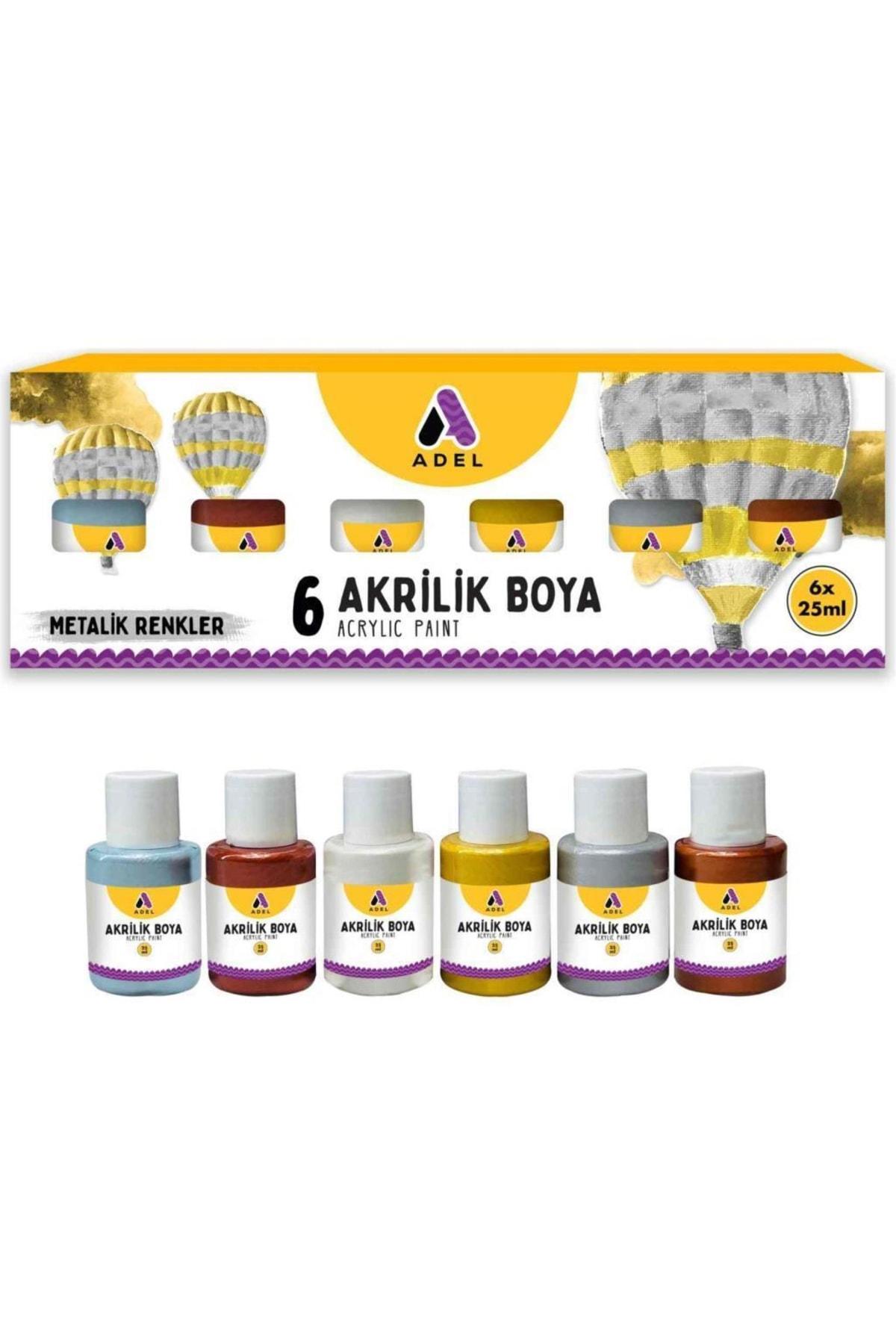 Akrilik Boya 6 X 25ml. Metalik Renkler