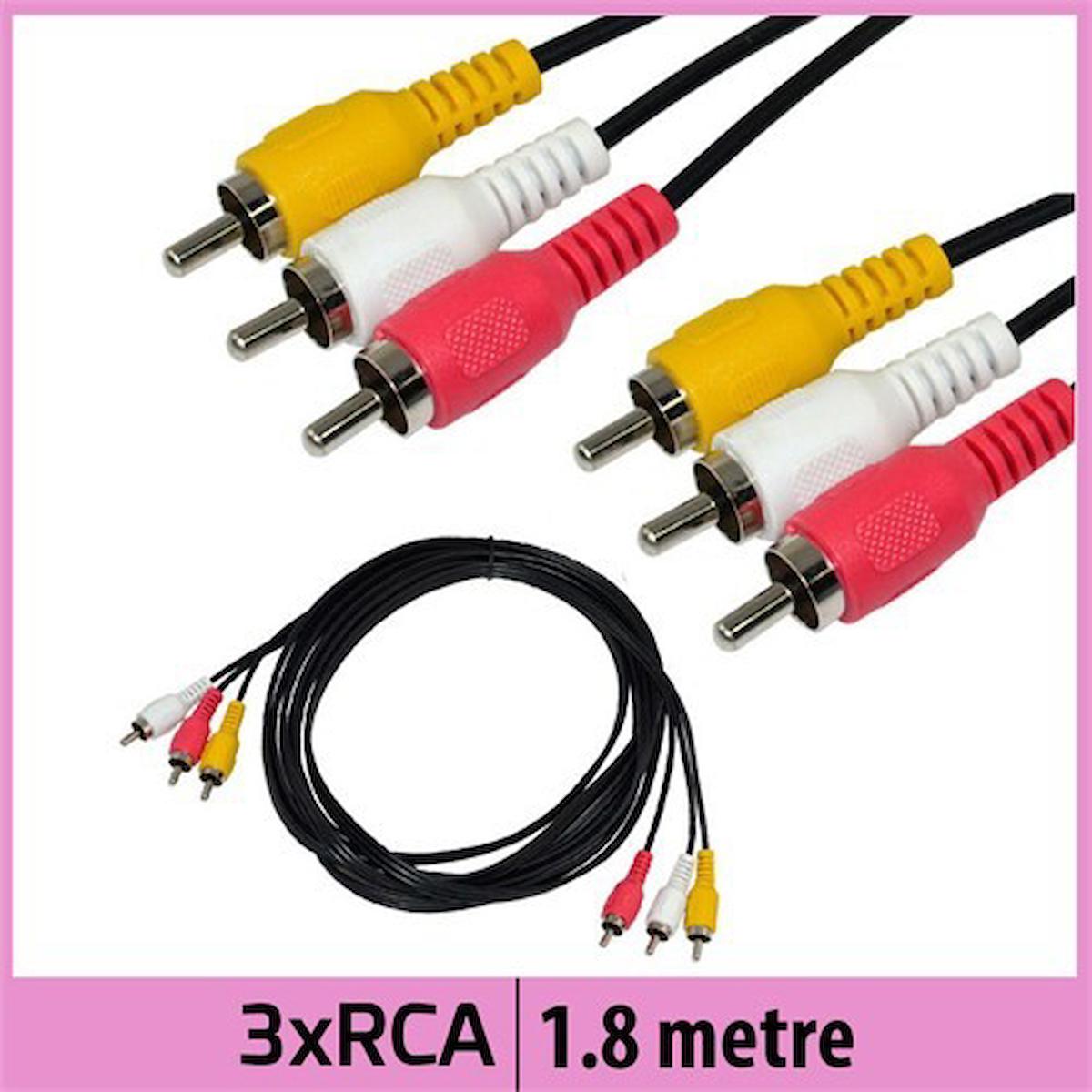 Ti-Mesh 3Rca Ses/Görüntü Kablosu - 1,8M