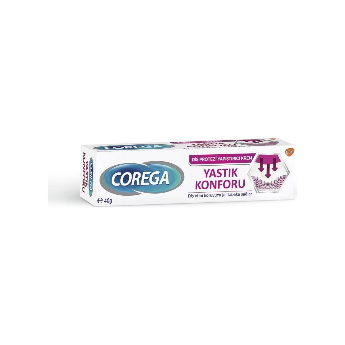 Corega Diş Protezi Yapıştırıcı Krem Yastık Konforu 40gr