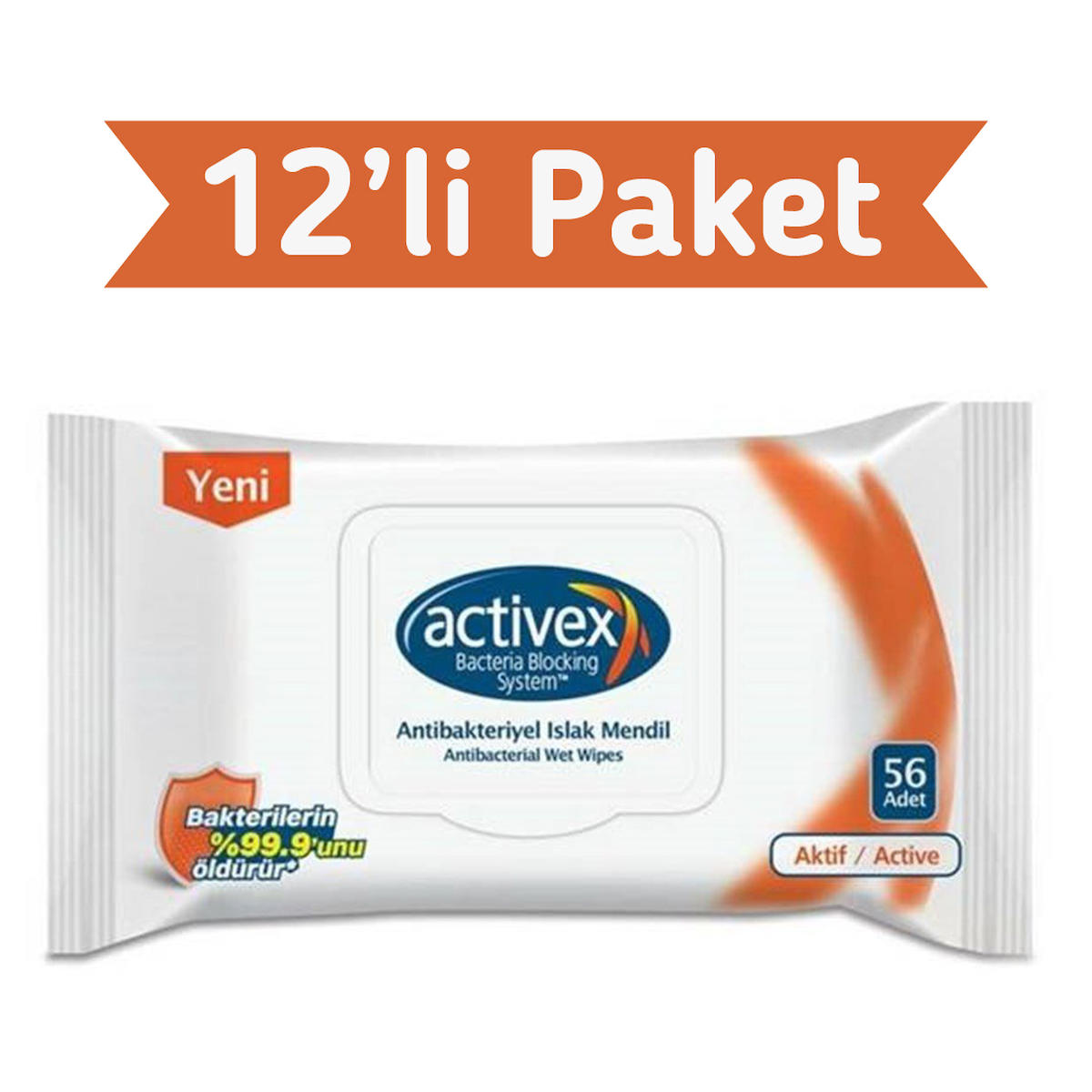 Activex Antibakteriyel Islak Mendil Aktif 56x12 672 Yaprak