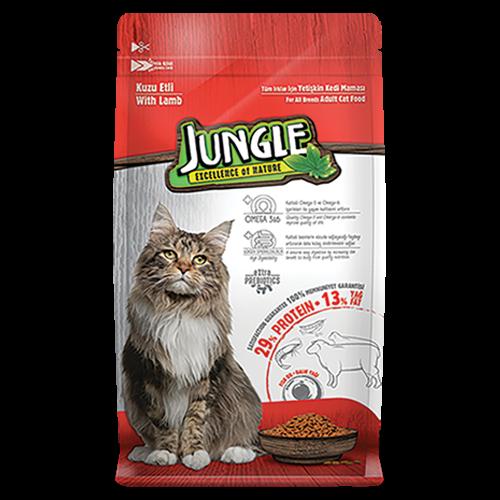 Jungle Yetişkin Kuzulu Kedi Maması 500 Gr