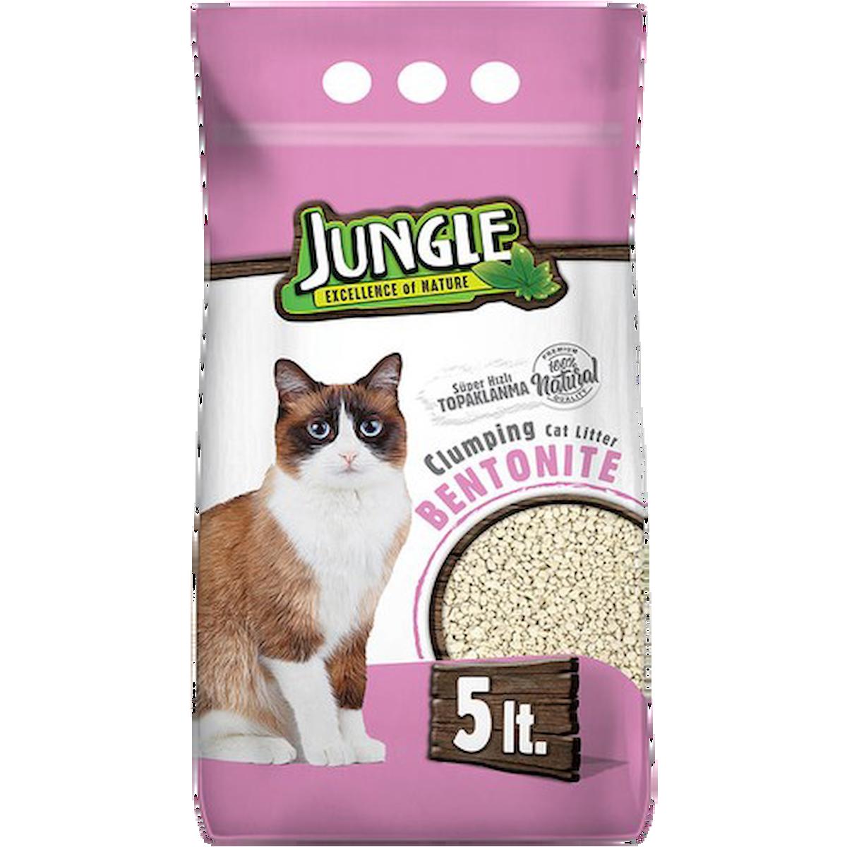 Jungle Bentonit Natural Kedi Kumu 5 Lt