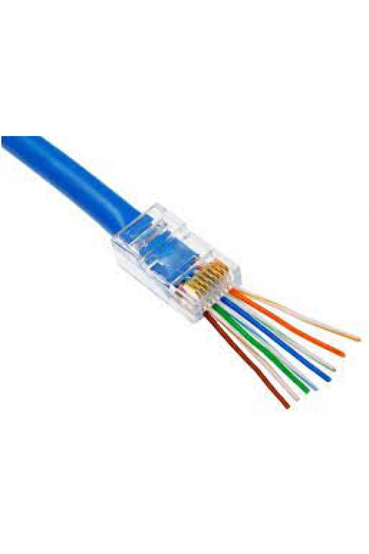 Nova RJ45 Cat6 Açık Uçlu 100lü Paket  Konnektör Delikli