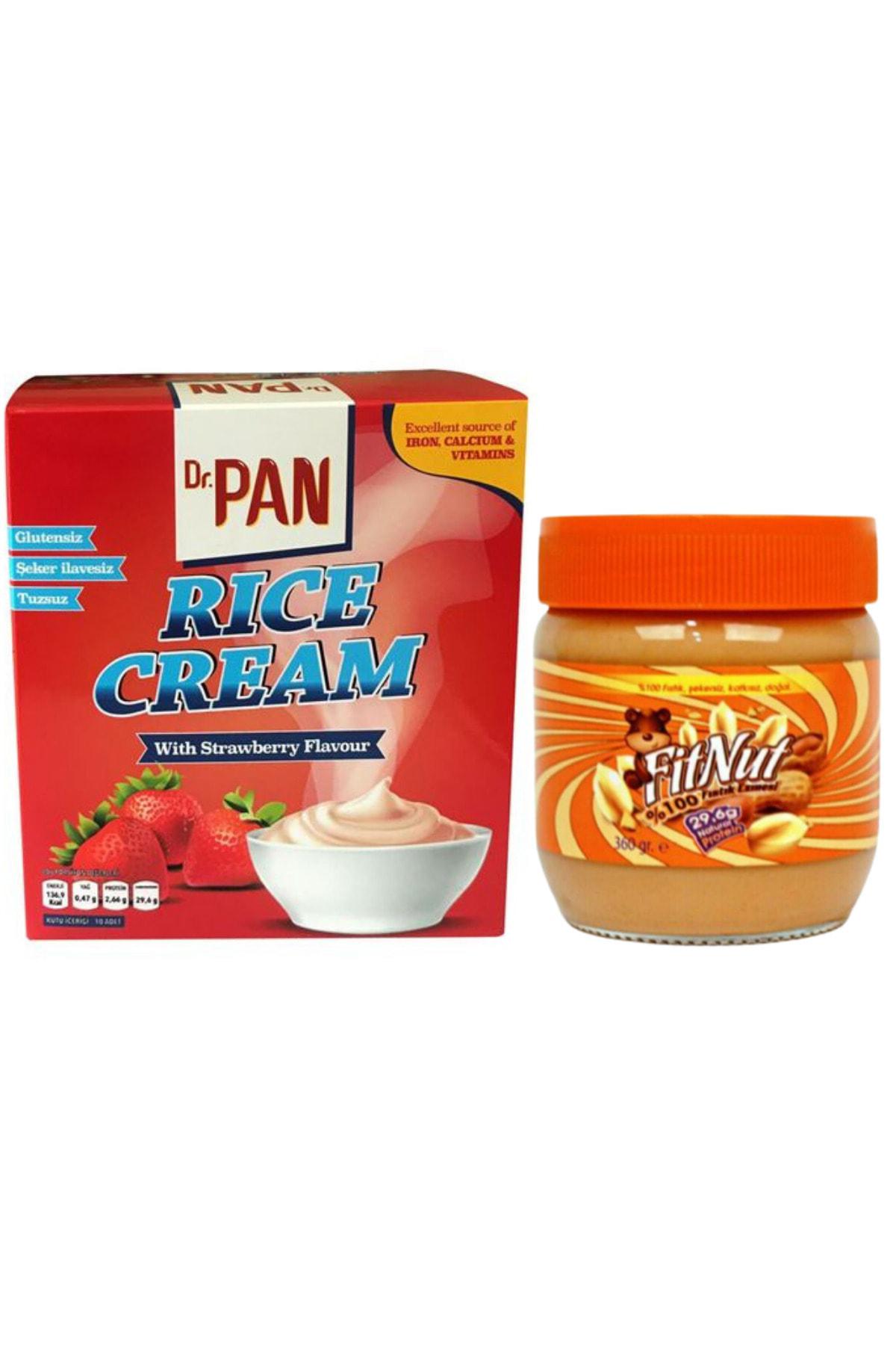 Rice Cream Çilekli 400 Gr & Şekersiz Fıstık Ezmesi Sade 360 Gr - Cam