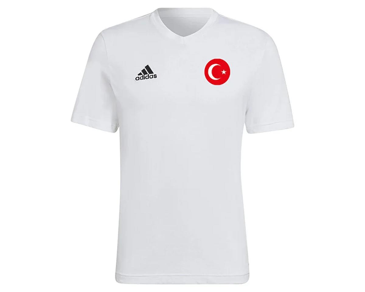 adidas Turkiye Ent22 Tee Milli Takım Futbol Tişörtü TUR-HC0452 Beyaz