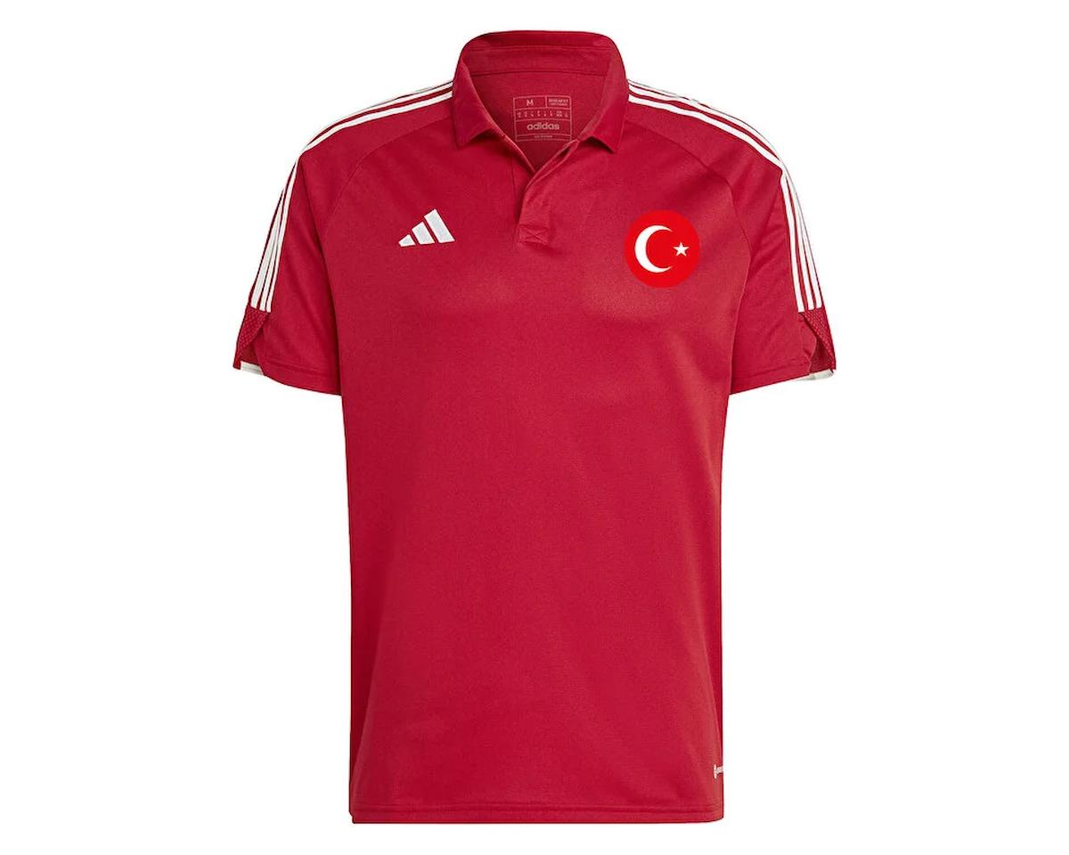 adidas Turkiye Tiro23 L Polo Milli Takım Futbol Tişörtü TUR-HS7228 Kırmızı