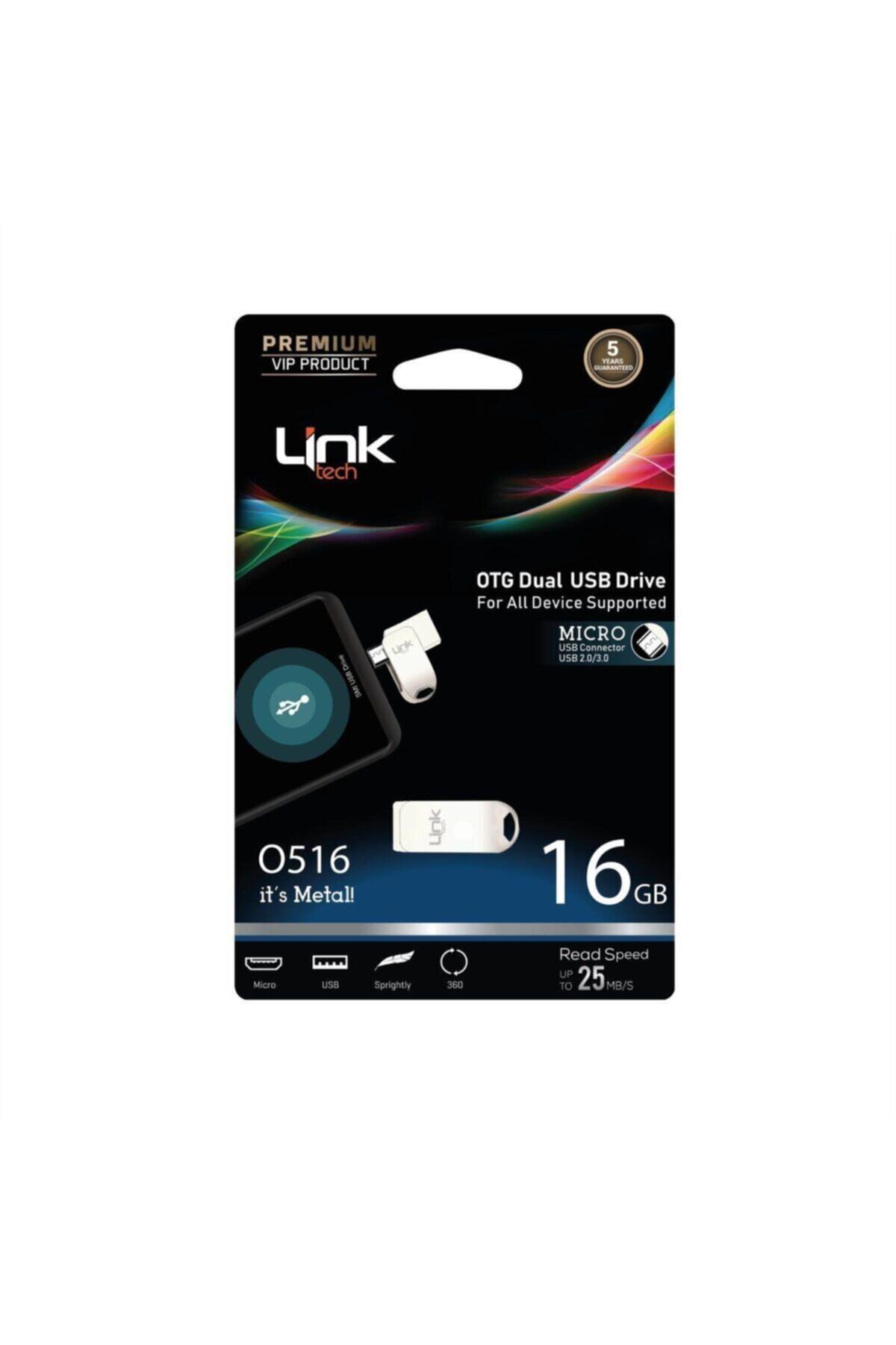 LİNKTECH O516 Premium Dual 16GB Micro USB OTG Flash Bellek