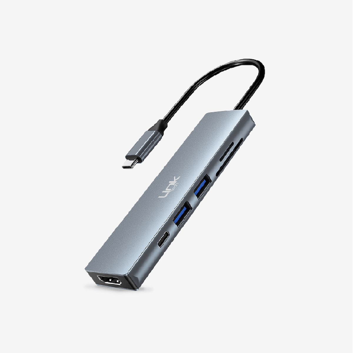 A197 Premium 6'sı 1 Arada USB-C HUB ve Kart Okuyucu