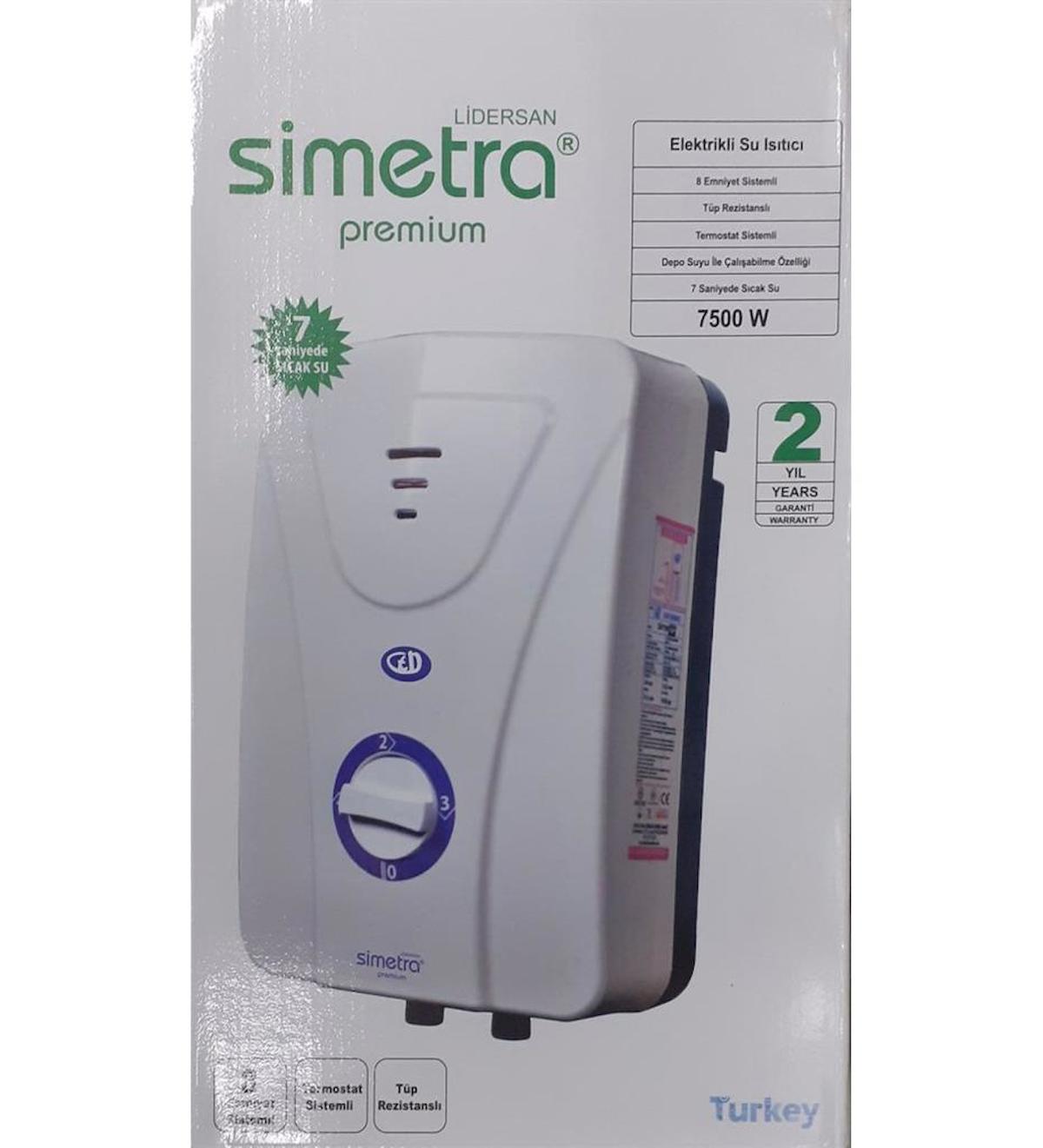 Simetra Premium Elektrikli Şofben 7500W