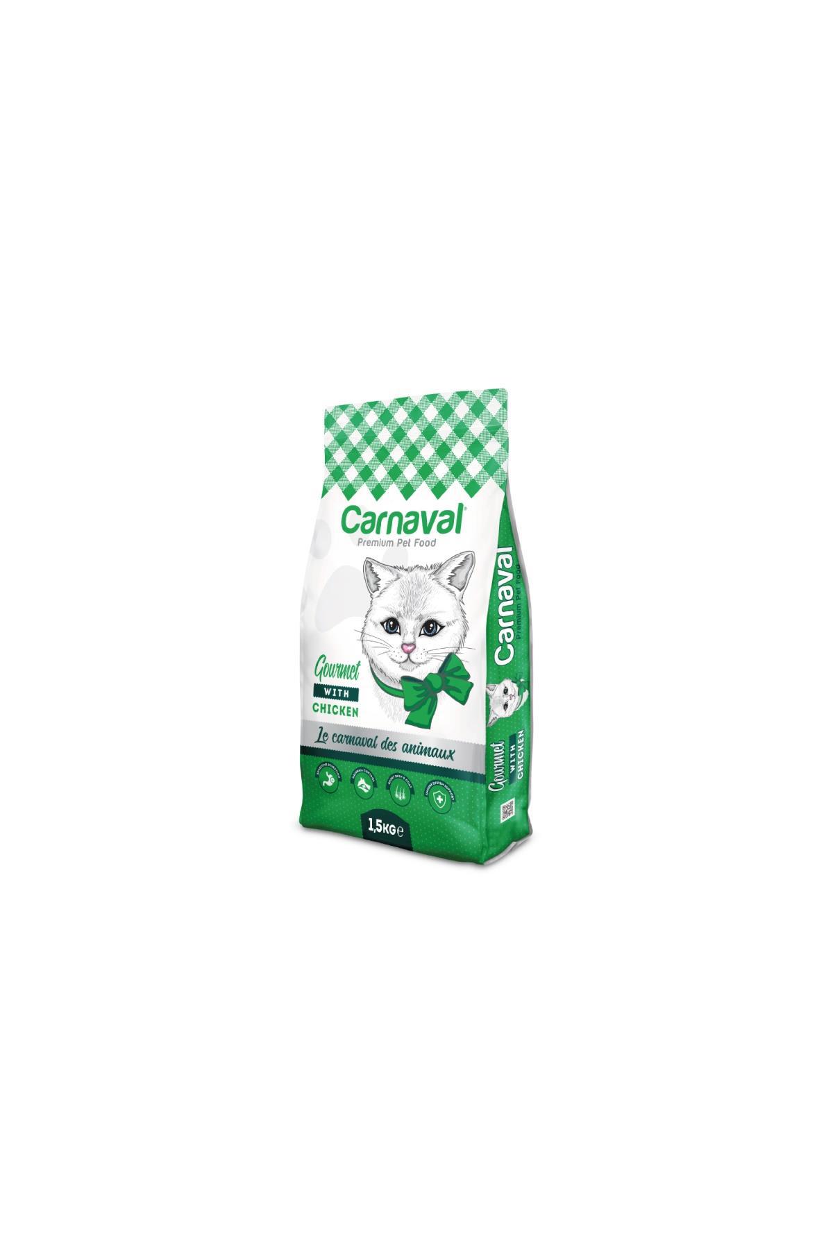 Carnaval Premium Gourmet Tavuklu Yetişkin Kedi Maması 1,5 Kg