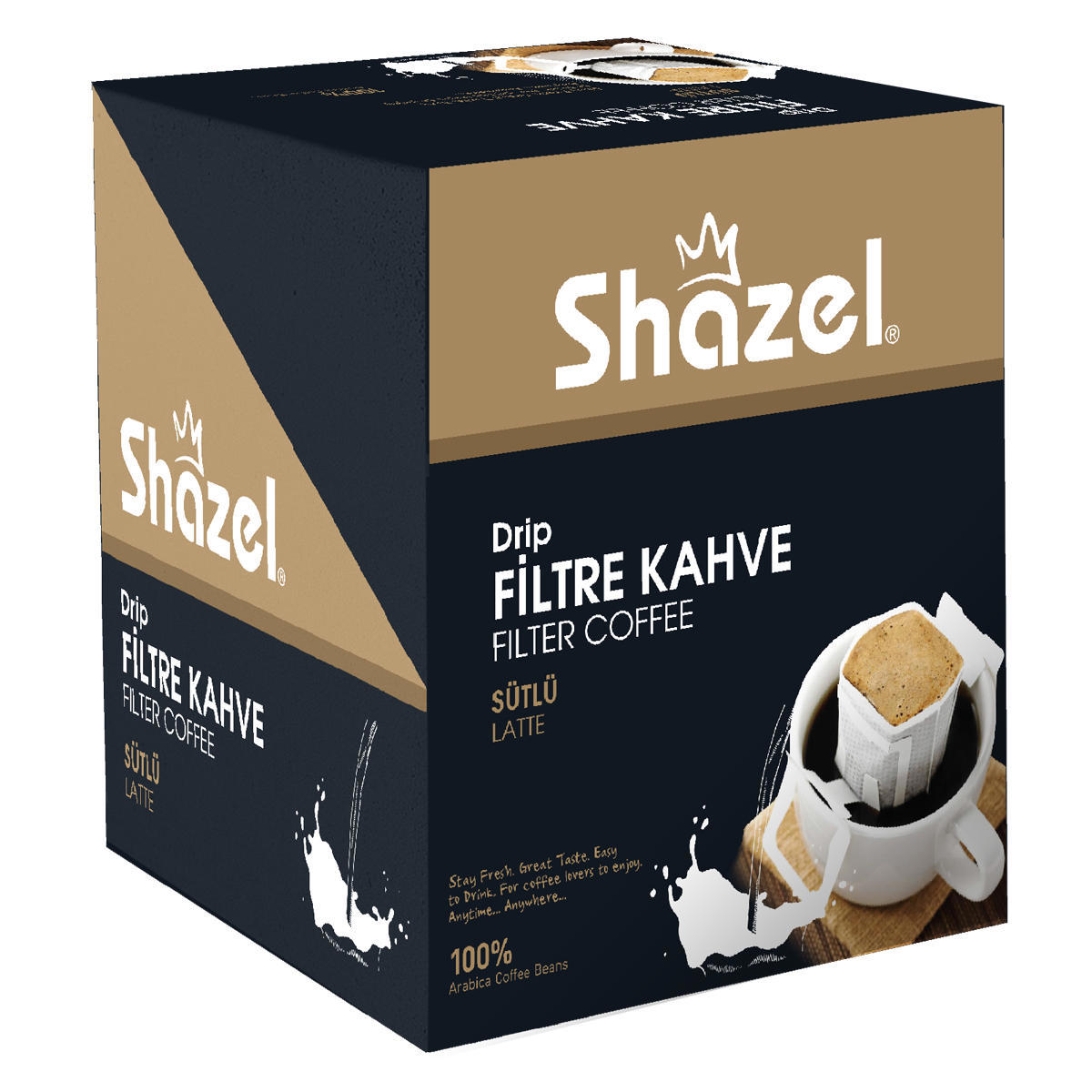 SHAZEL Drip Filtre Kahve Latte 15G x 12 Adet