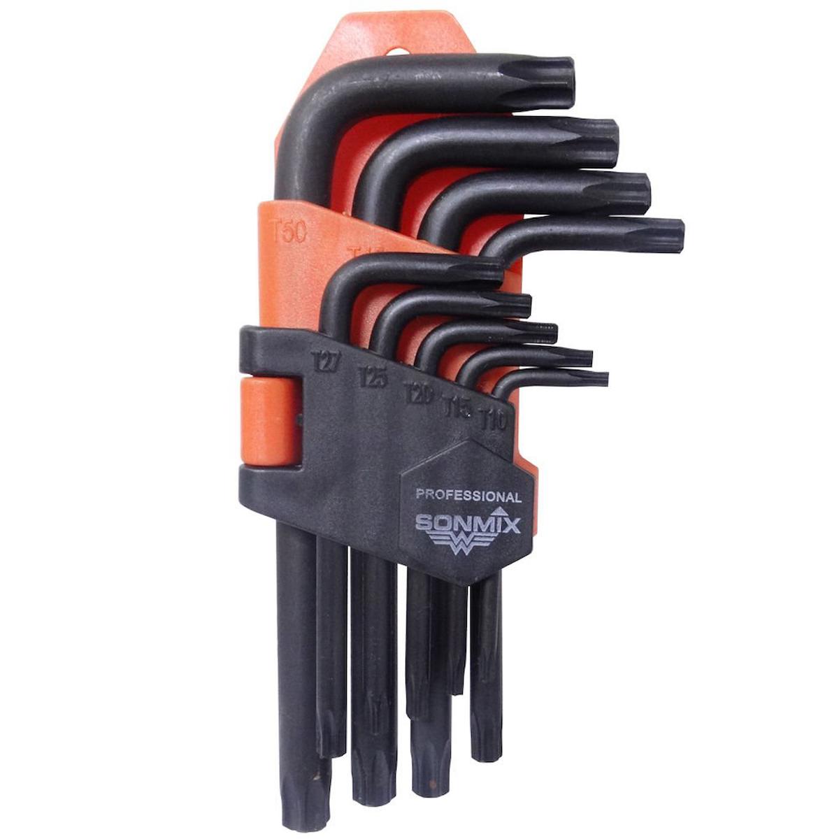 Sonmix SNX-247 Torx Allen Anahtar Takımı Altı Köşe 9 Parça