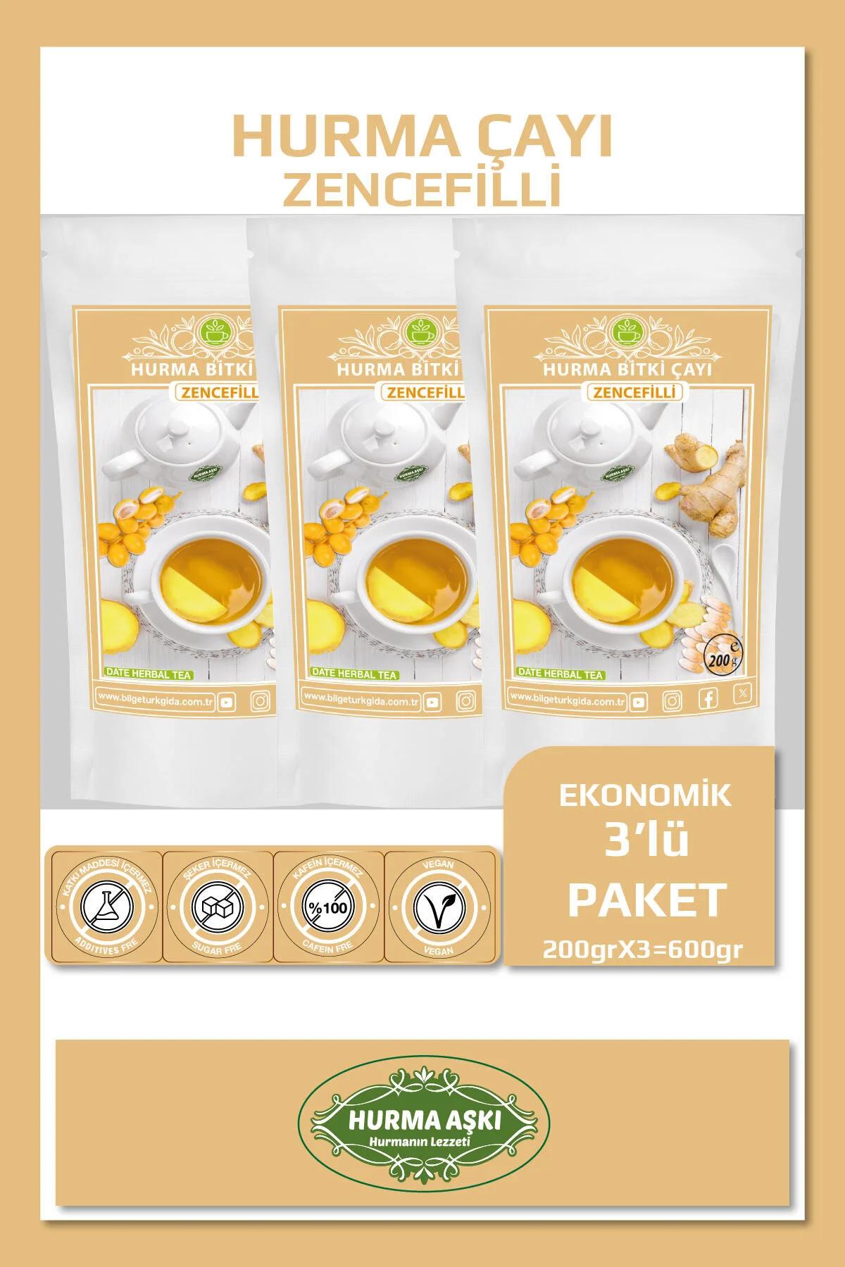 Hurma Aşkı Hurma Çayı Zencefilli 200GrX3=600Gr