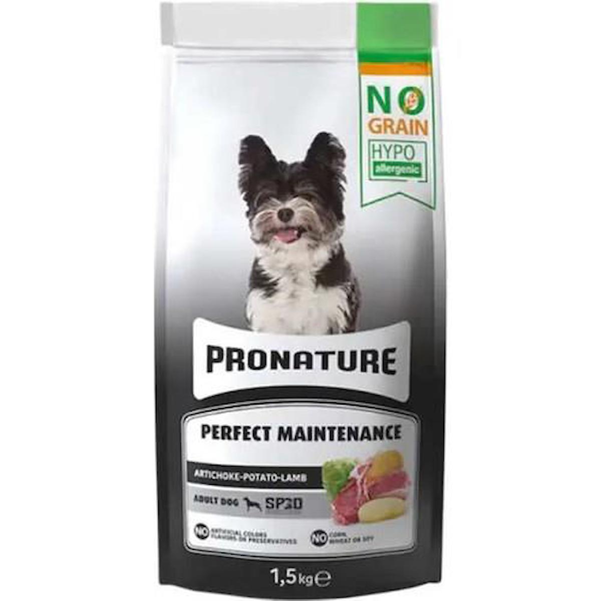 Pronature Perfect Maintenance Kuzu Etli Patatesli ve Enginarlı Yetişkin Köpek Maması 1,5 Kg