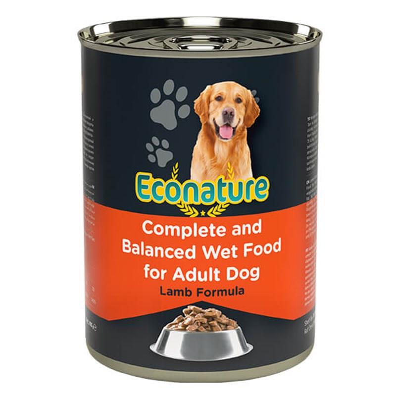 Econature Kuzu Etli Büyük Irk Yetişkin Yaş Köpek Maması 400 gr