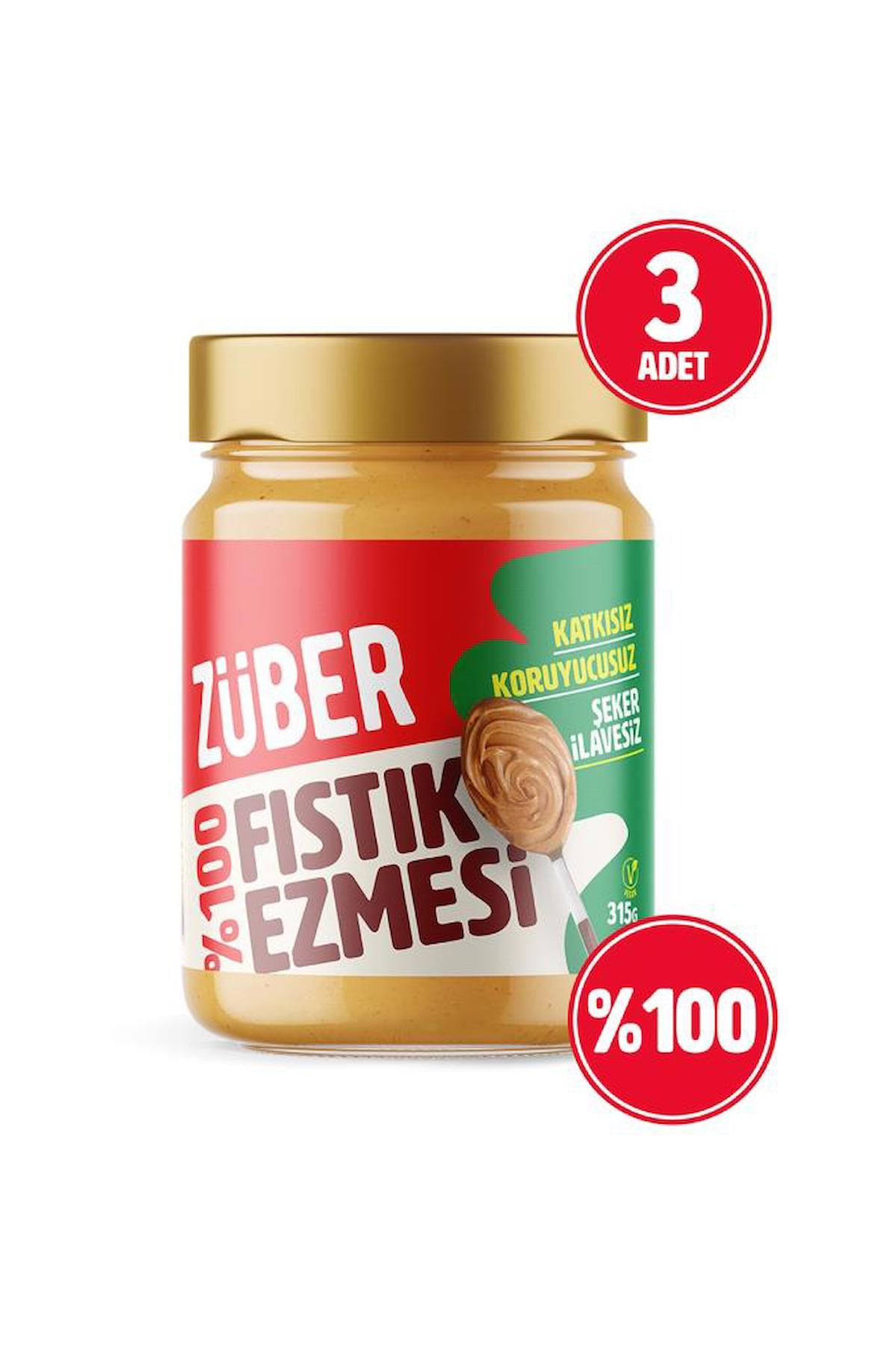 %100 Fıstık Ezmesi 315 Gr X 3 Adet