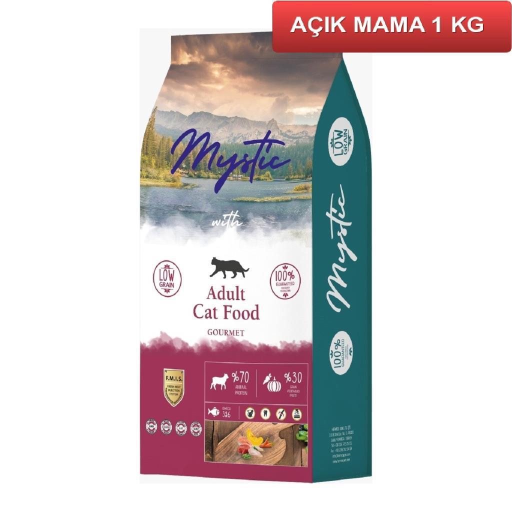 Mystic Az Tahıllı Yetişkin Kedi Maması Gurme 1 Kg AÇIK