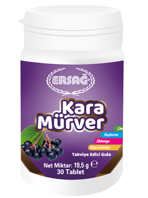 Ersağ Kara Mürver Gıda Takviyesi (30 Tablet) 19,5 Gr.