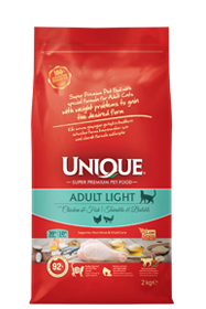 Unique Adult Ligth Tavuklu ve Balıklı 2 kg (Yetişkin Kedi Maması)