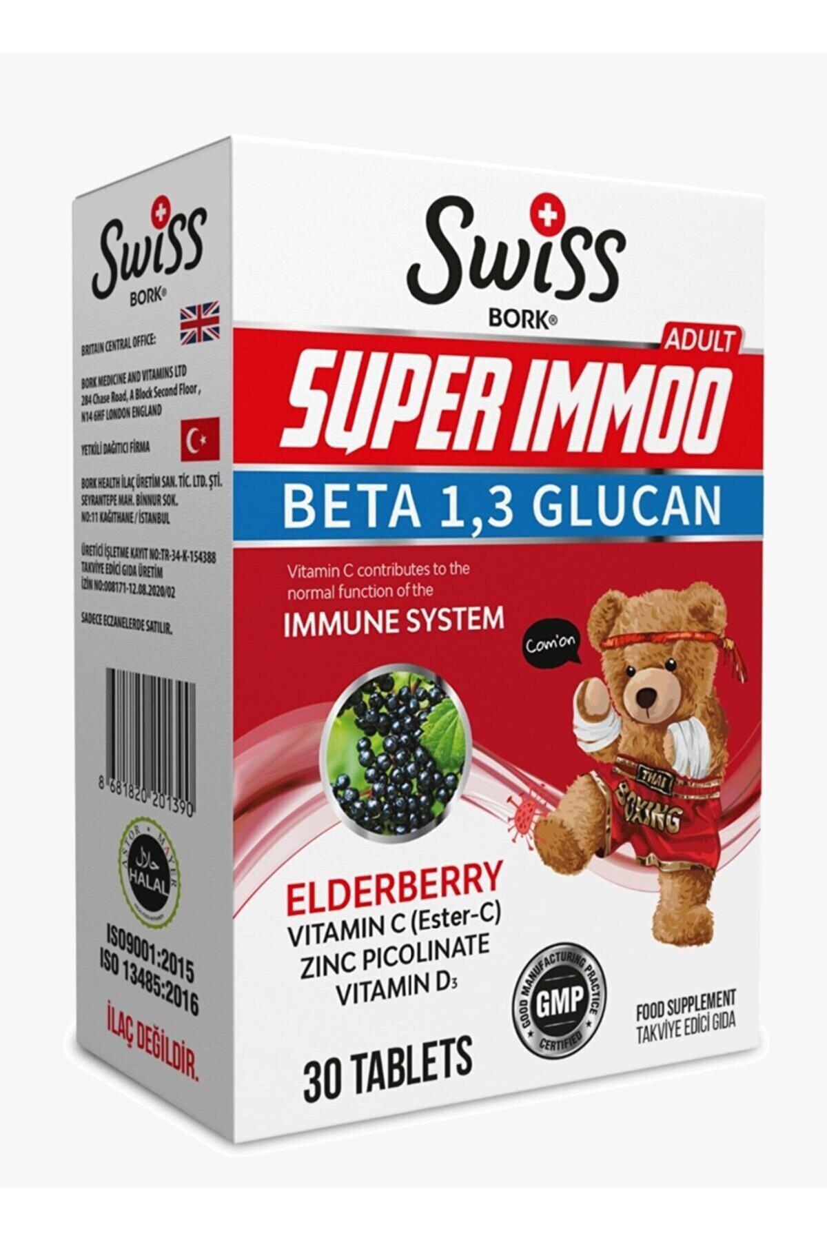 Swiss Bork Beta Glucan,Çinko,D3,Ester C 30 Tablet