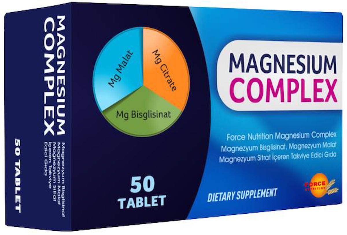 Magnesium Complex 50 Tablet Magnezyum Bisglisinat Malat Sitrat Kompleks