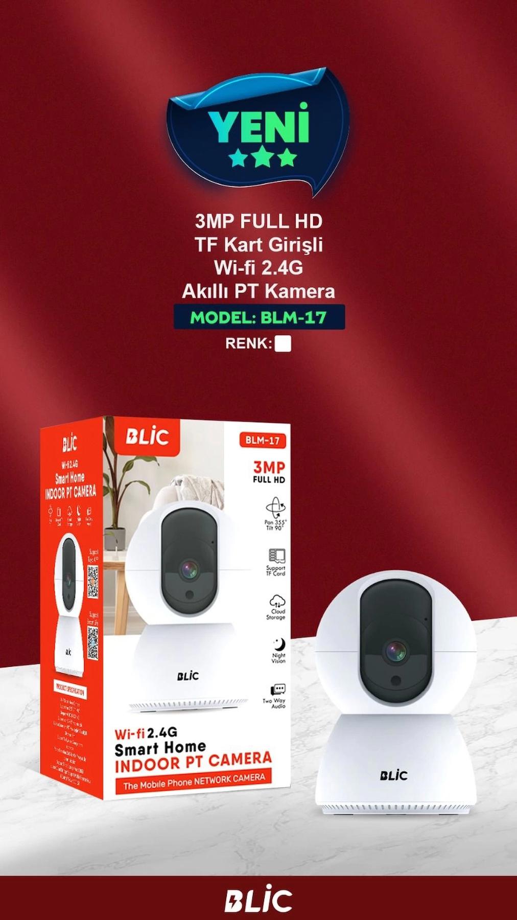 Blic BLM-17 3 Megapiksel Full HD IP Kamera Güvenlik Kamerası