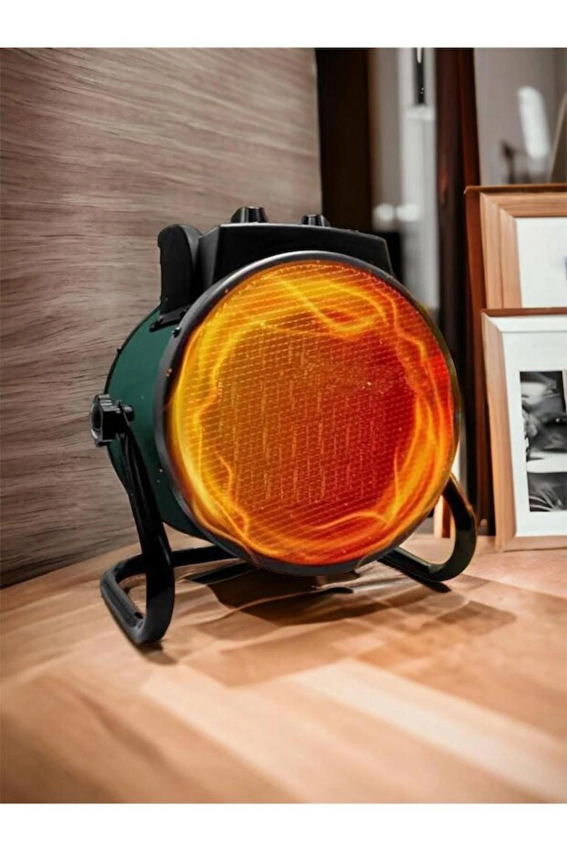 Auhma AT1H Elektrikli Isıtıcı Fan kırmızı | 3000W Hızlı Isınma, 3 Kademeli Ayar, Sessiz Ptc Isıtma Teknolojisi