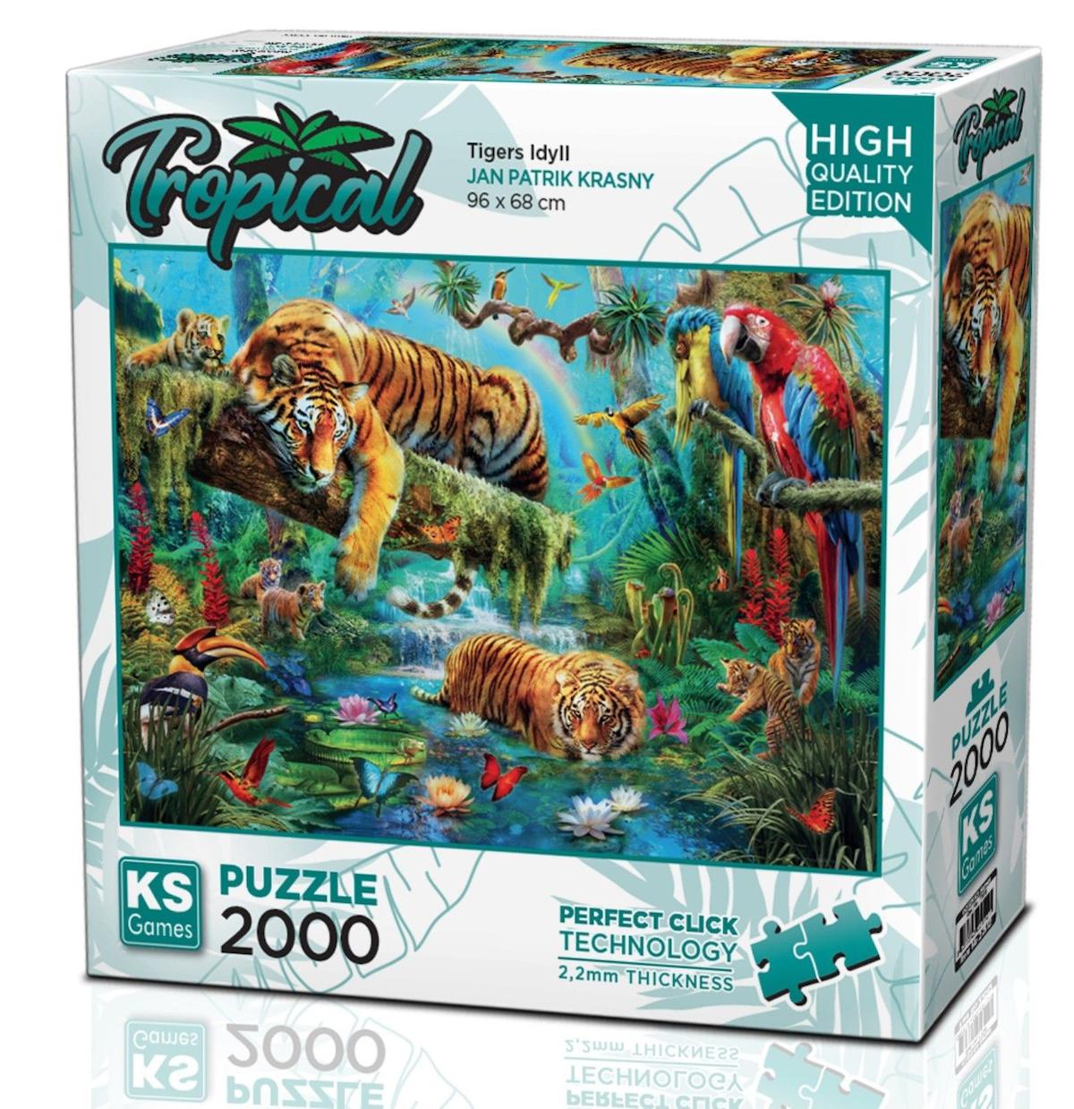 KS Games 2000 Parça Kaplanlar Puzzle