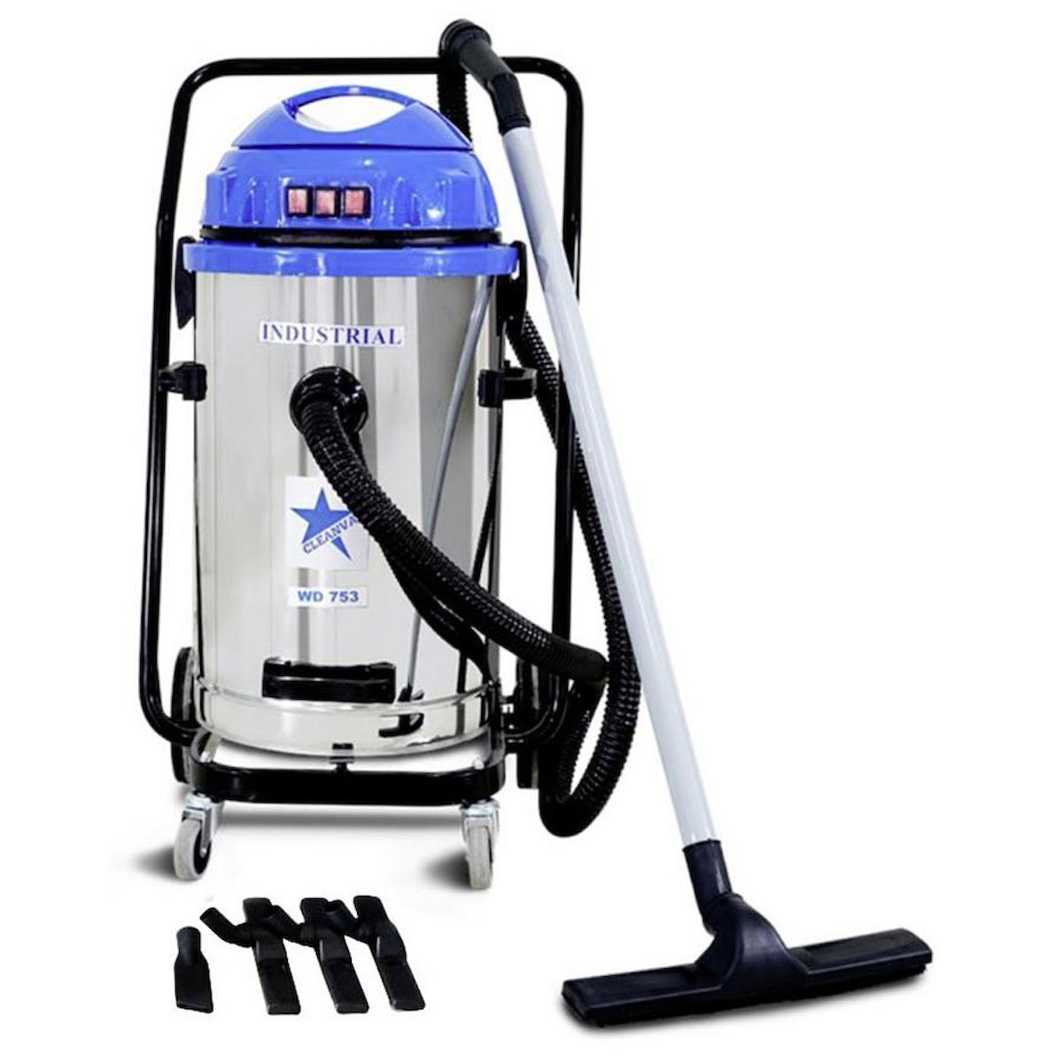 Cleanvac WD 753 Sanayi Tipi 3 Motorlu Süpürge - 3600 Watt