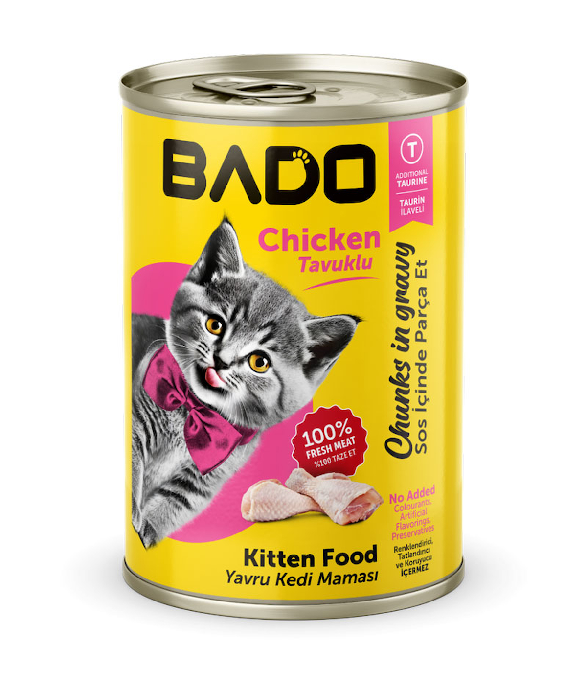 Bado Yavru Kedi Yaş Maması Tavuk Etli 400GR