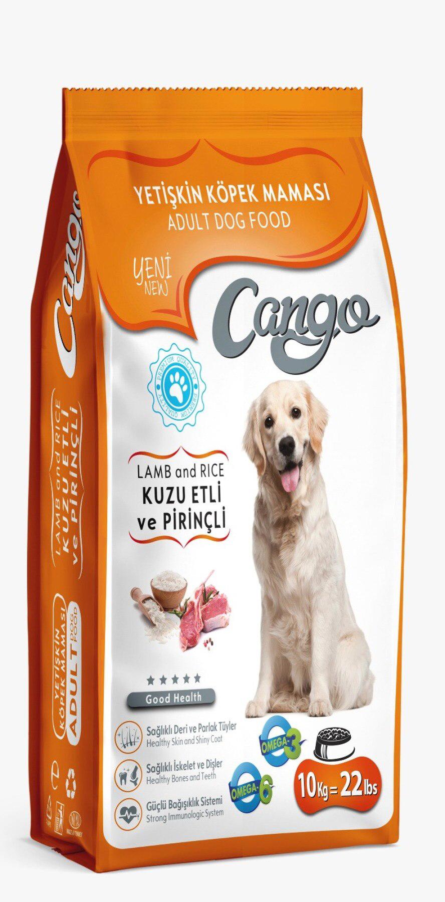 Cango Yetişkin Köpek Maması Kuzu Etli ve Pirinçli 10Kg