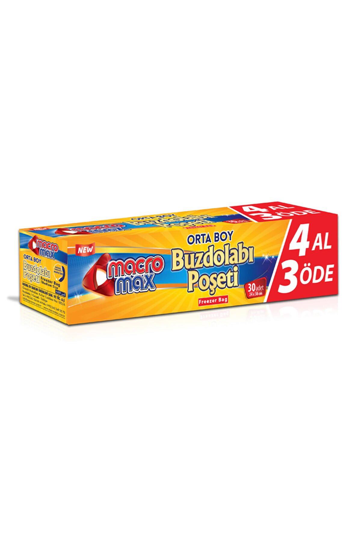 MACROMAX Buzdolabı Poşeti Orta Boy - 4 Al 3 Öde