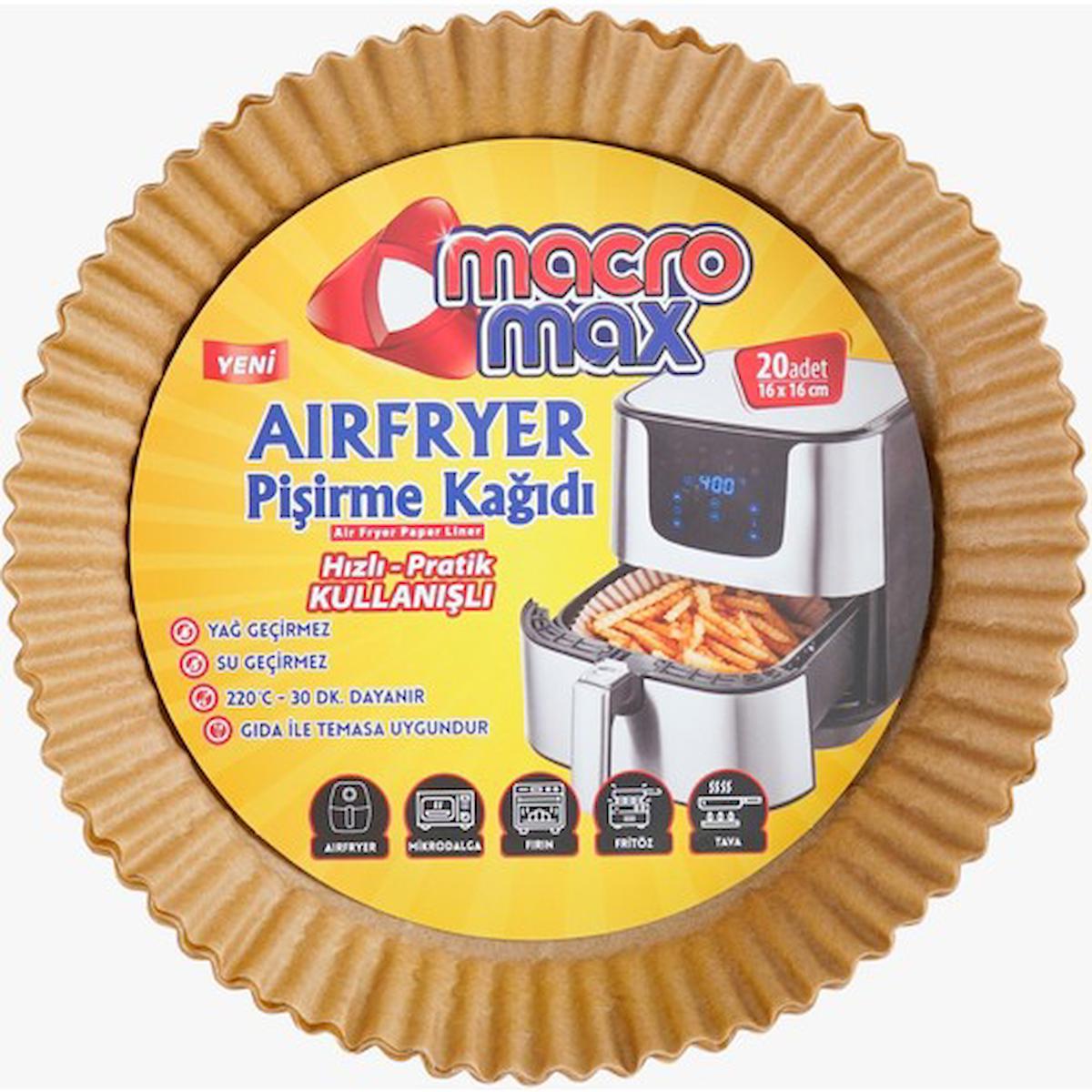 MacroMax Airfryer Pişirme Kağıdı 20'li