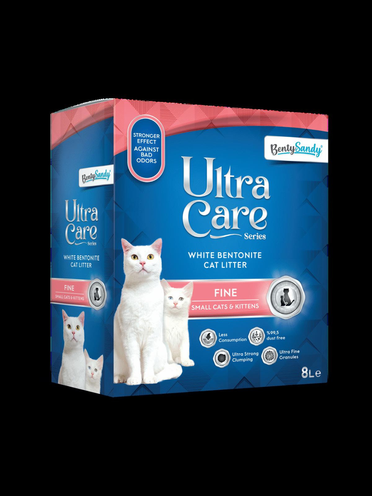 BentySandy Ultra Care Series Küçük ve Yavru Kediler İçin İnce Taneli Kedi Kumu