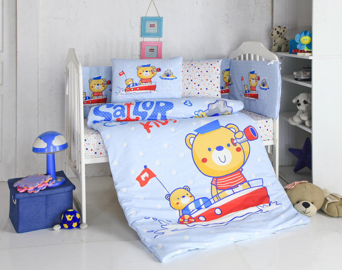 Komfort Home Bebek Uyku Seti 8 Parça Ranforce %100 Pamuk /Captain