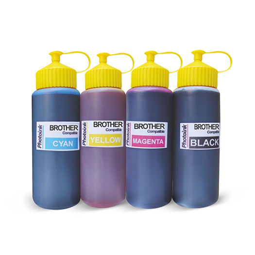 Brother T300 için 4 Renk 500ML Photoink Mürekkep