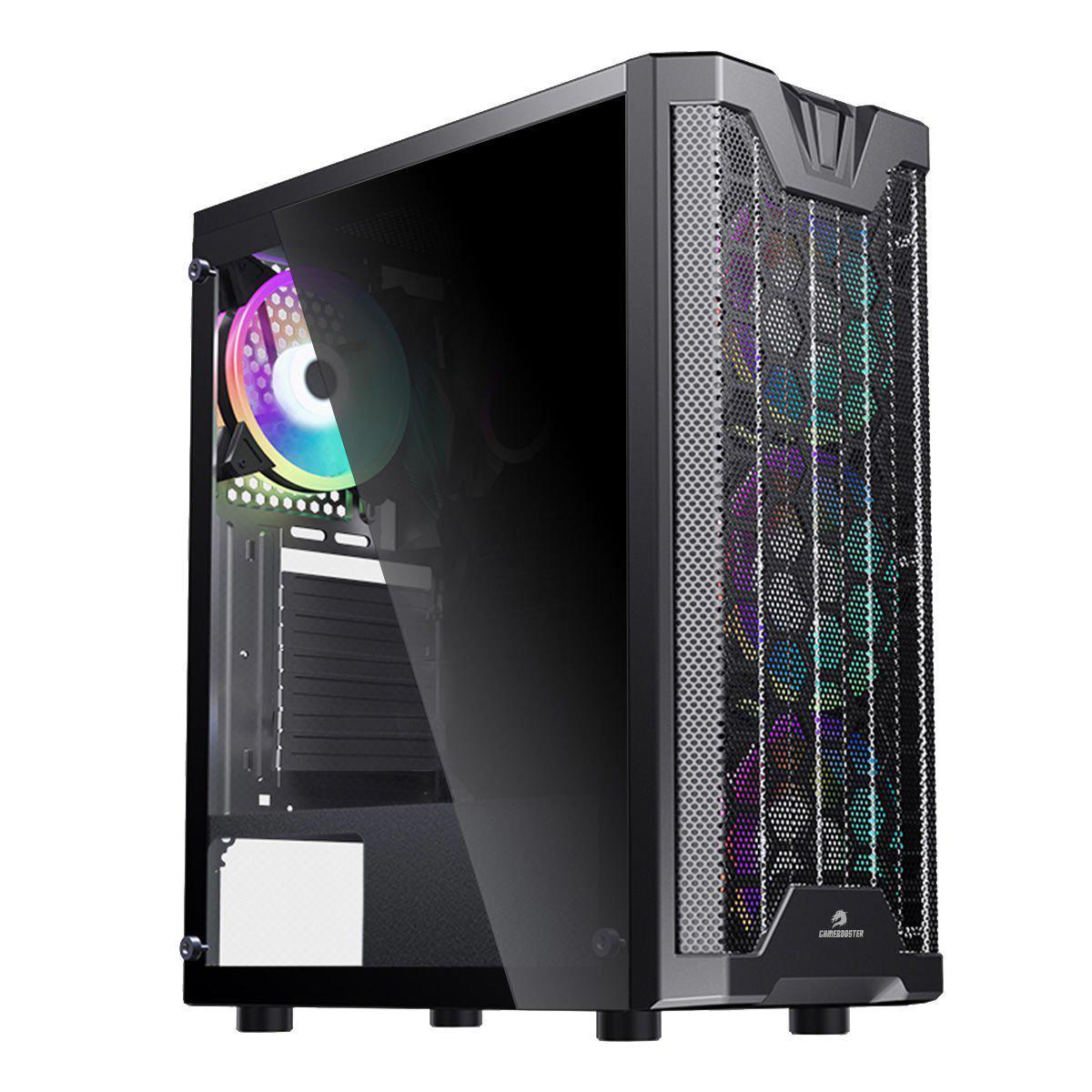 GAMEBOOSTER  gb-f3101b  usb 3.0, atx mesh, rgb fan, siyah kasa