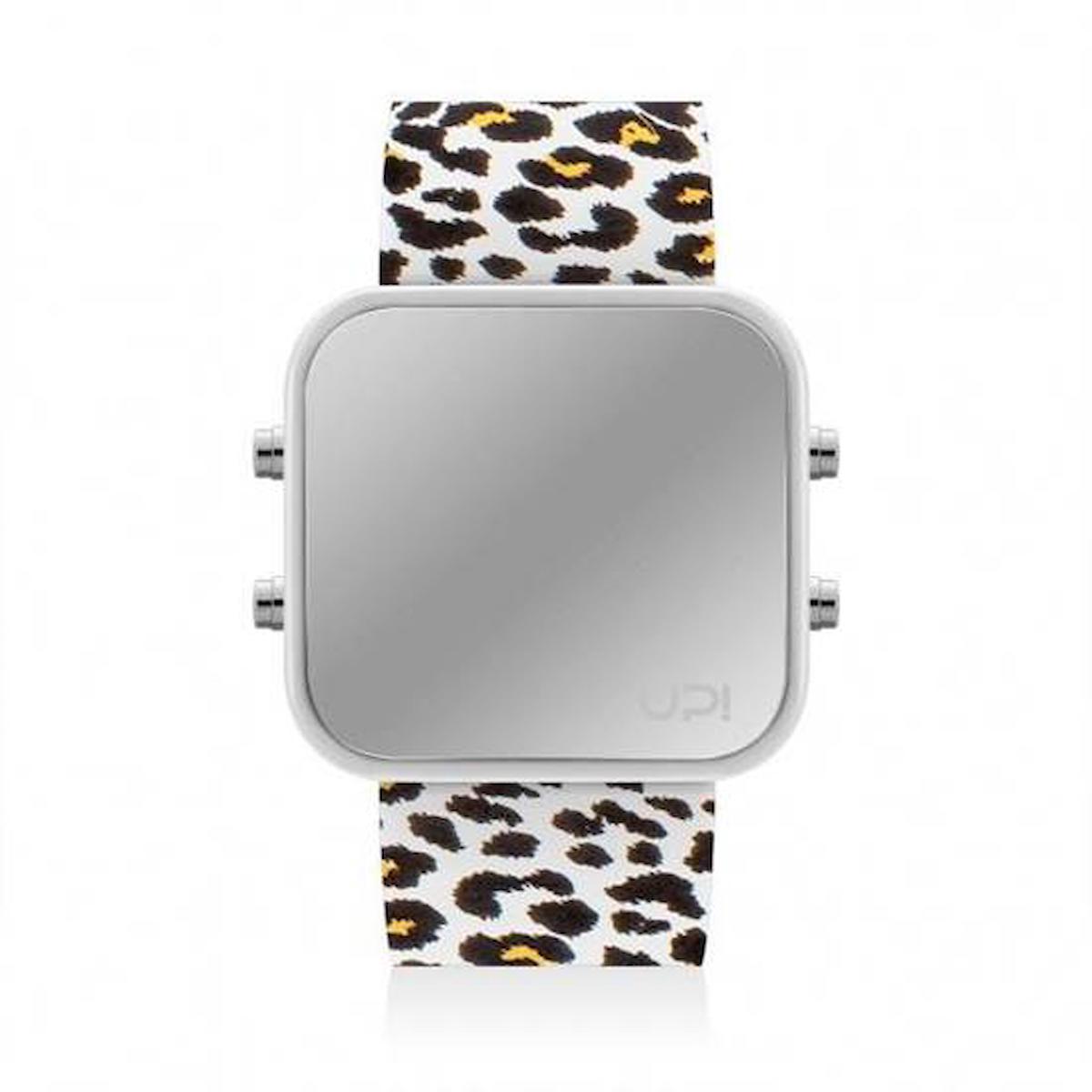 UPWATCH LED WHITE&LEOPARD UNİSEX KOL SAATİ