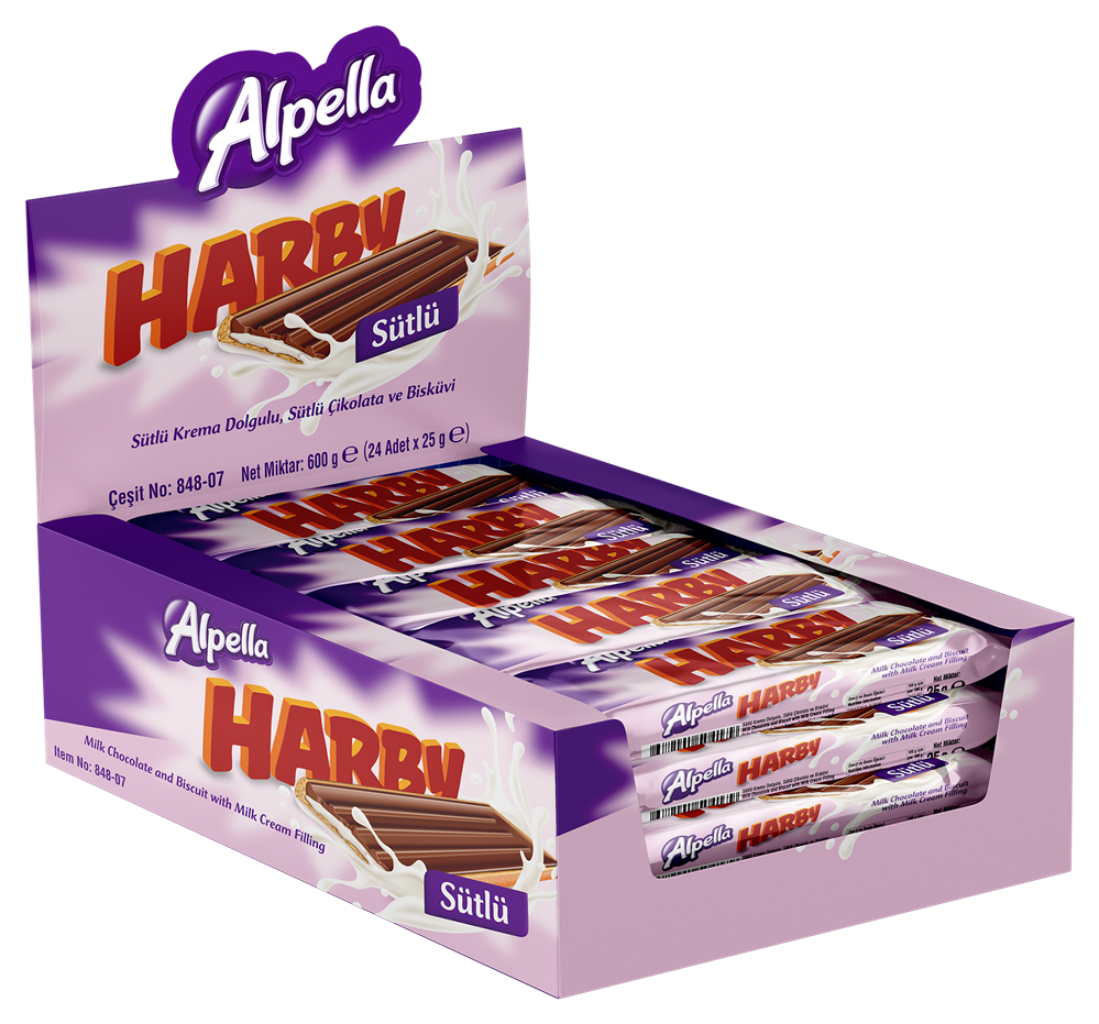 Alpella Harby Sütlü Bisküvi 25 g 24'lü