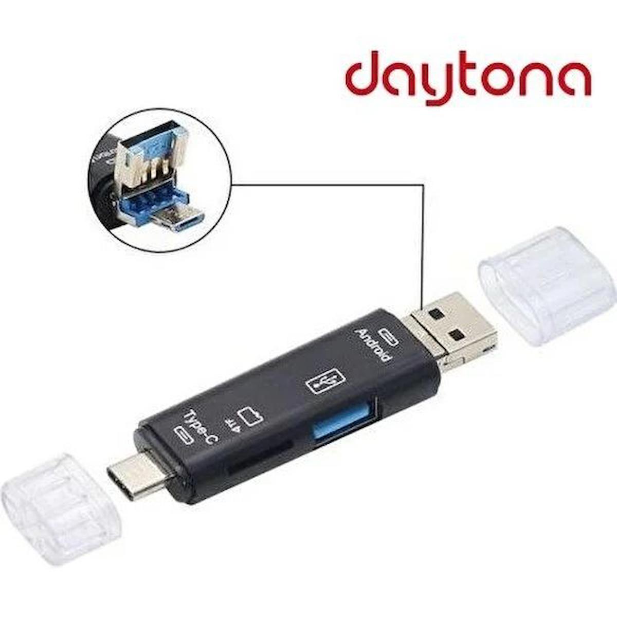 DAYTONA A5068 3'LÜ OTG KART OK.TİP-C/MICRO USB/USB