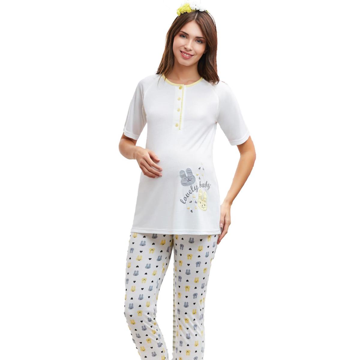 FLZ 24325 Kadın Yazlık Lohusa Pijama Takım