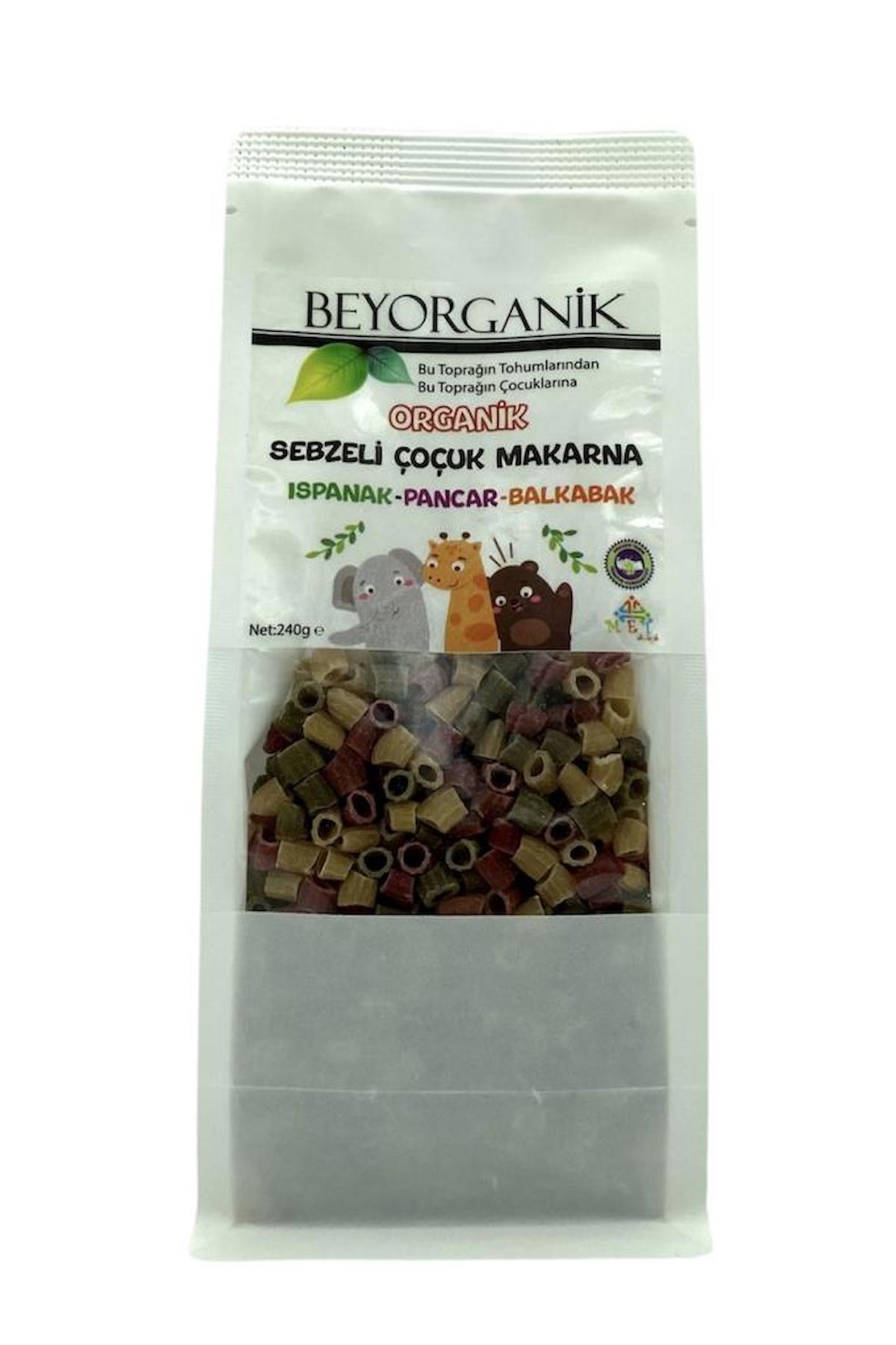 BeyOrganik Sebzeli Çocuk Makarna 240gr ( Ispanak, Pancar, Balkabak ) Kraft