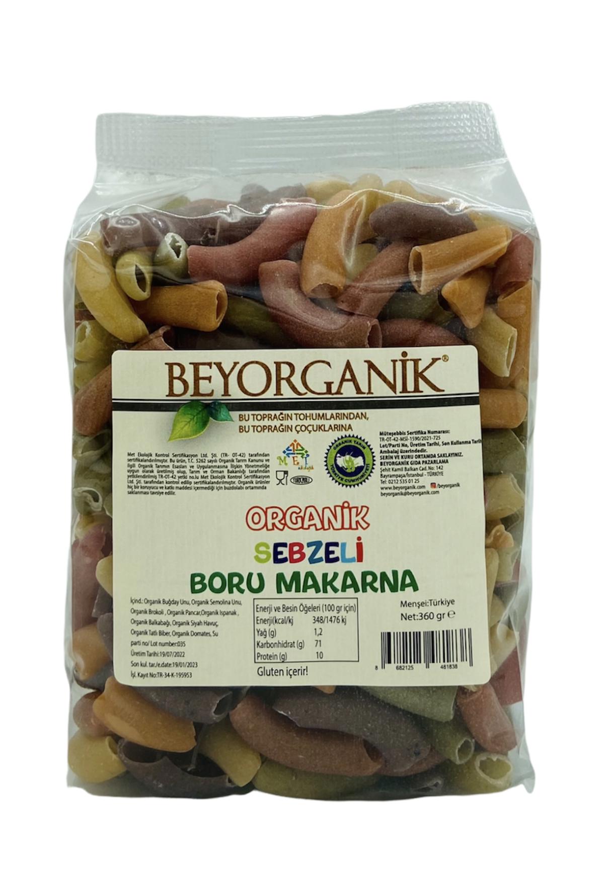 Organik Sebzeli Boru Makarna 360gr