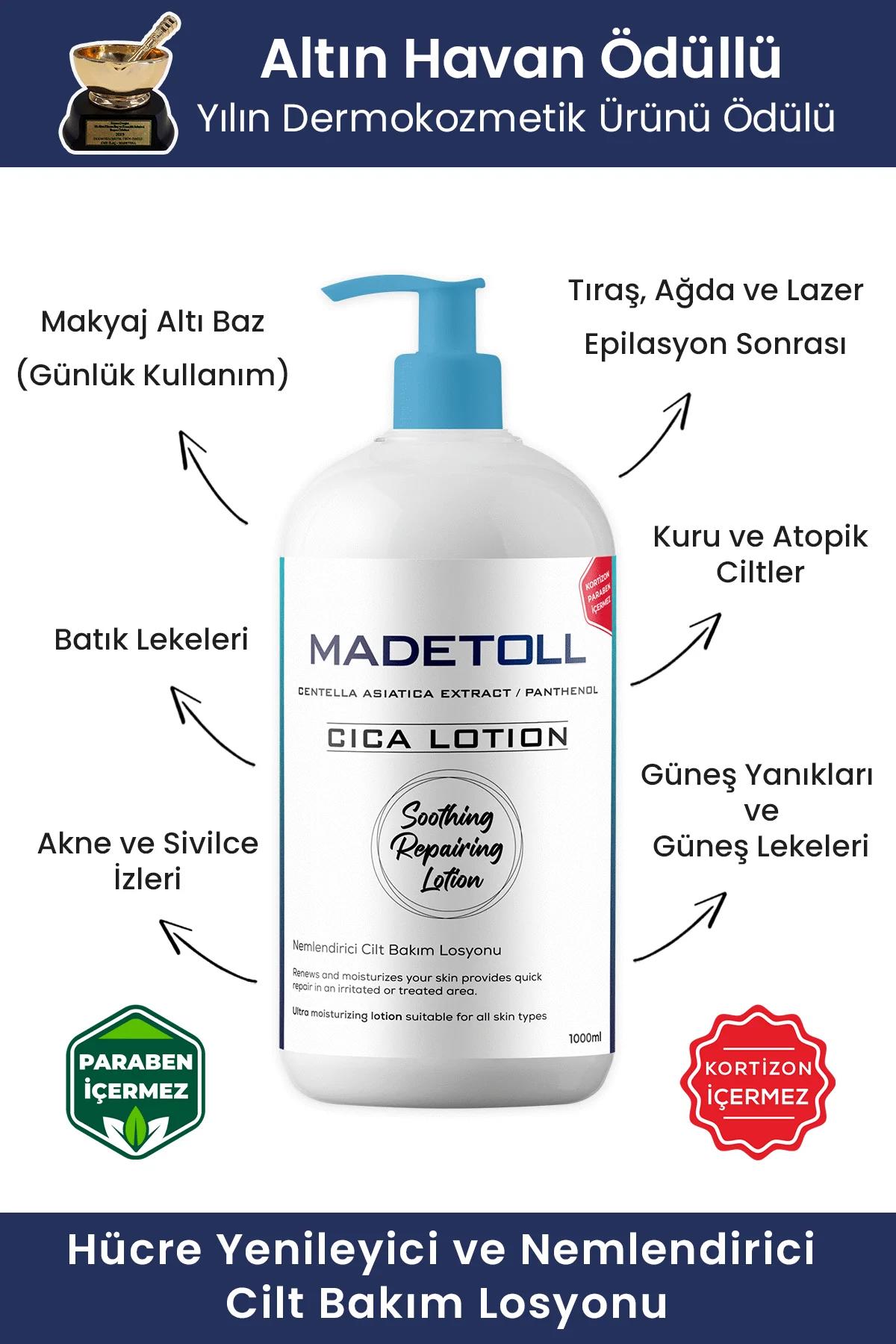 Cilt Hücre Yenileyici, Yatıştırıcı Ve Nemlendirici Cica Lotion 1000 ml