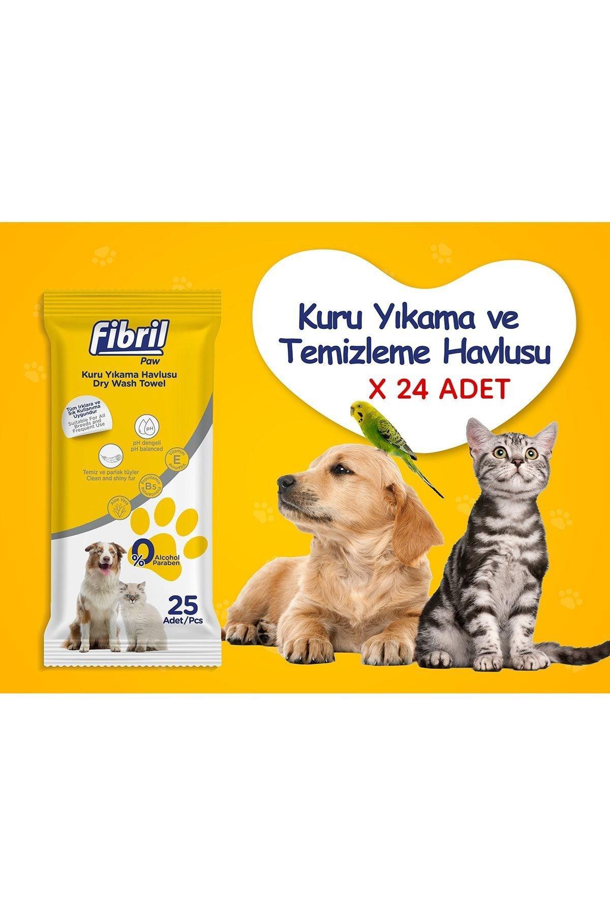 Kedi Ve Köpek Pet Kuru Yıkama Havlusu 25 Parça X 24 Lü Paket