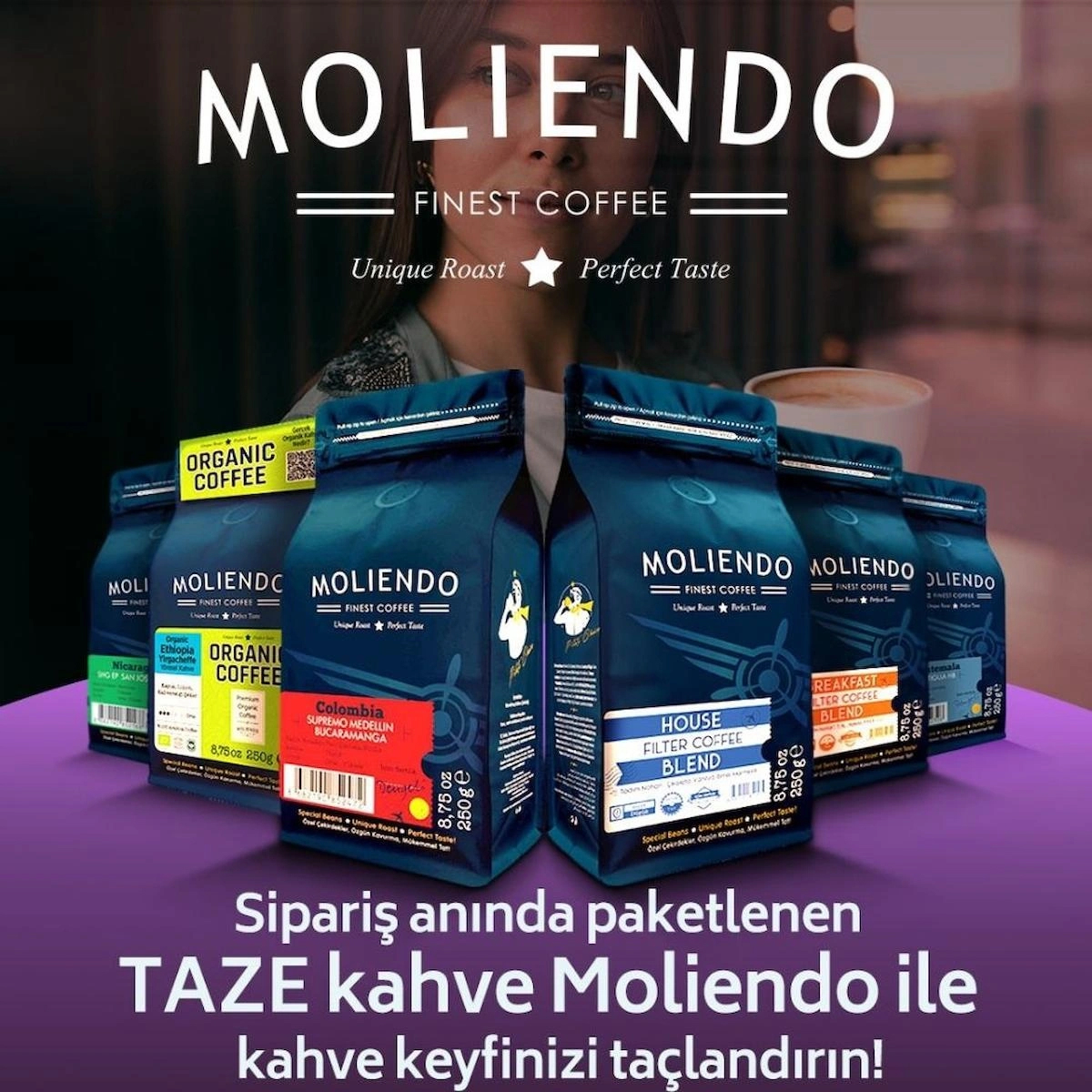 Moliendo Professional Caffe Crema Medium (Çekirdek Kahve) 1000 g