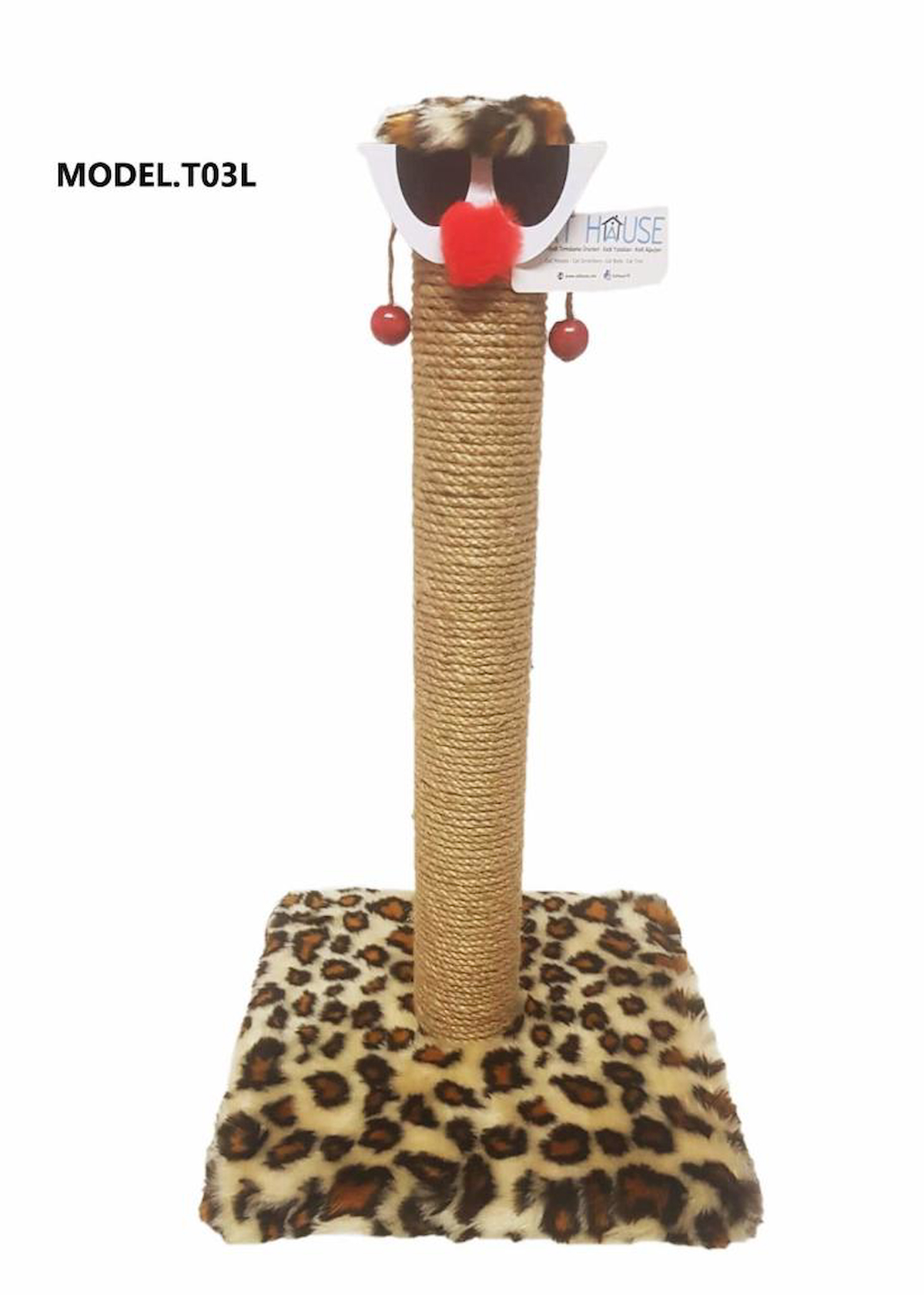 Cat Hause T03 Palyaço Kedi Tırmalama Tahtası Leopar 54 Cm