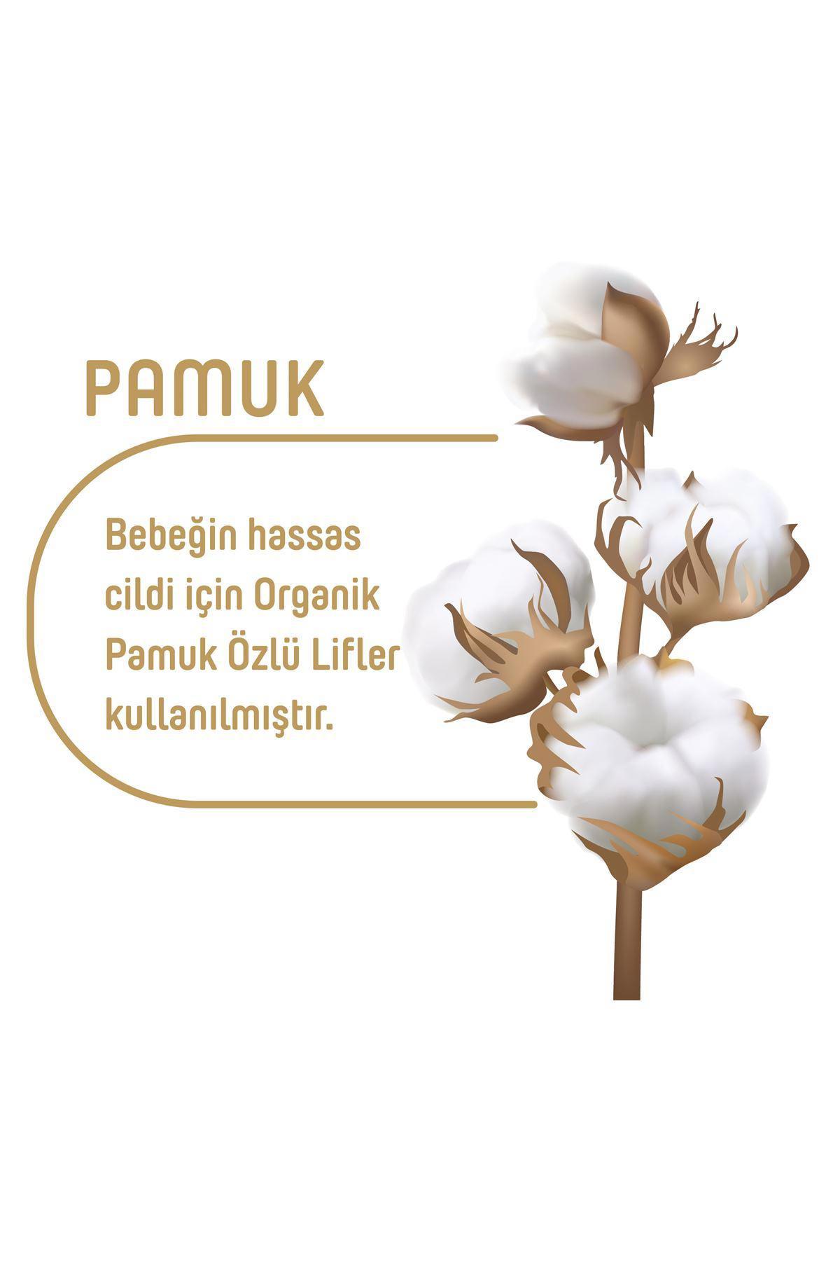 Pure Baby Organik Pamuklu 90 Yaprak 24'lü Paket Islak Havlu
