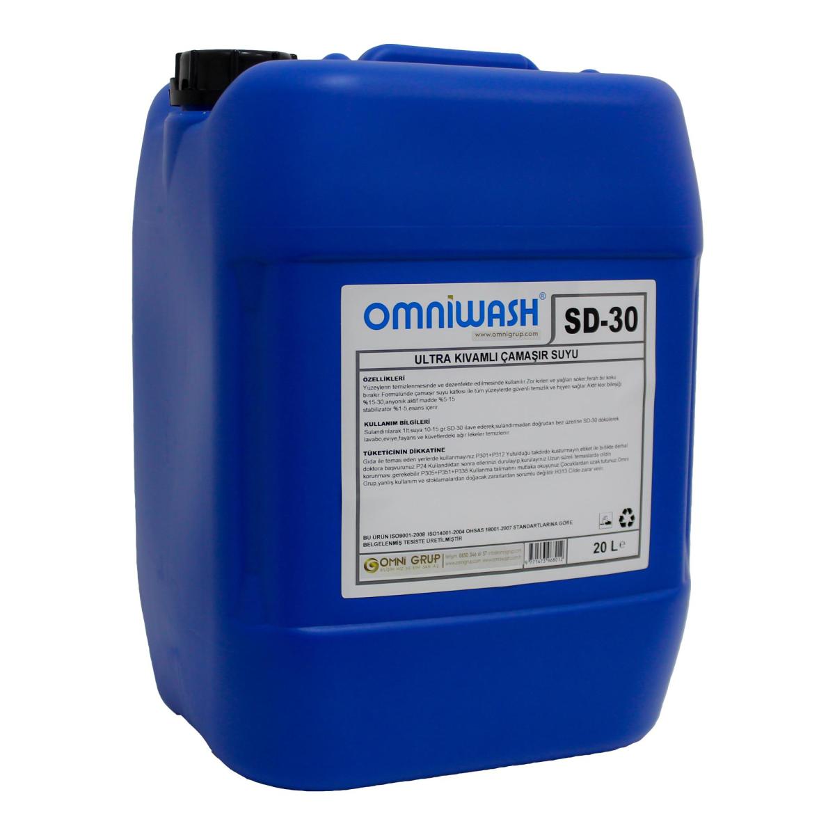 Omniwash SD-30 Konsantre Sıvı Çamaşır Suyu 20 lt